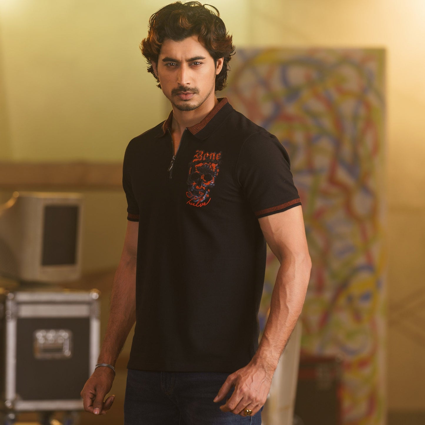 Men's Black Polo
