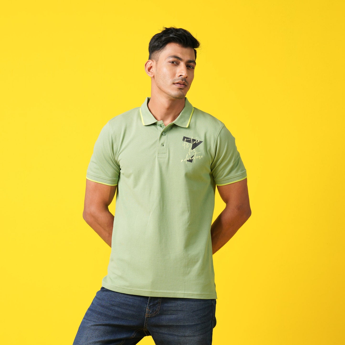 MENS POLO-SAGE GREEN