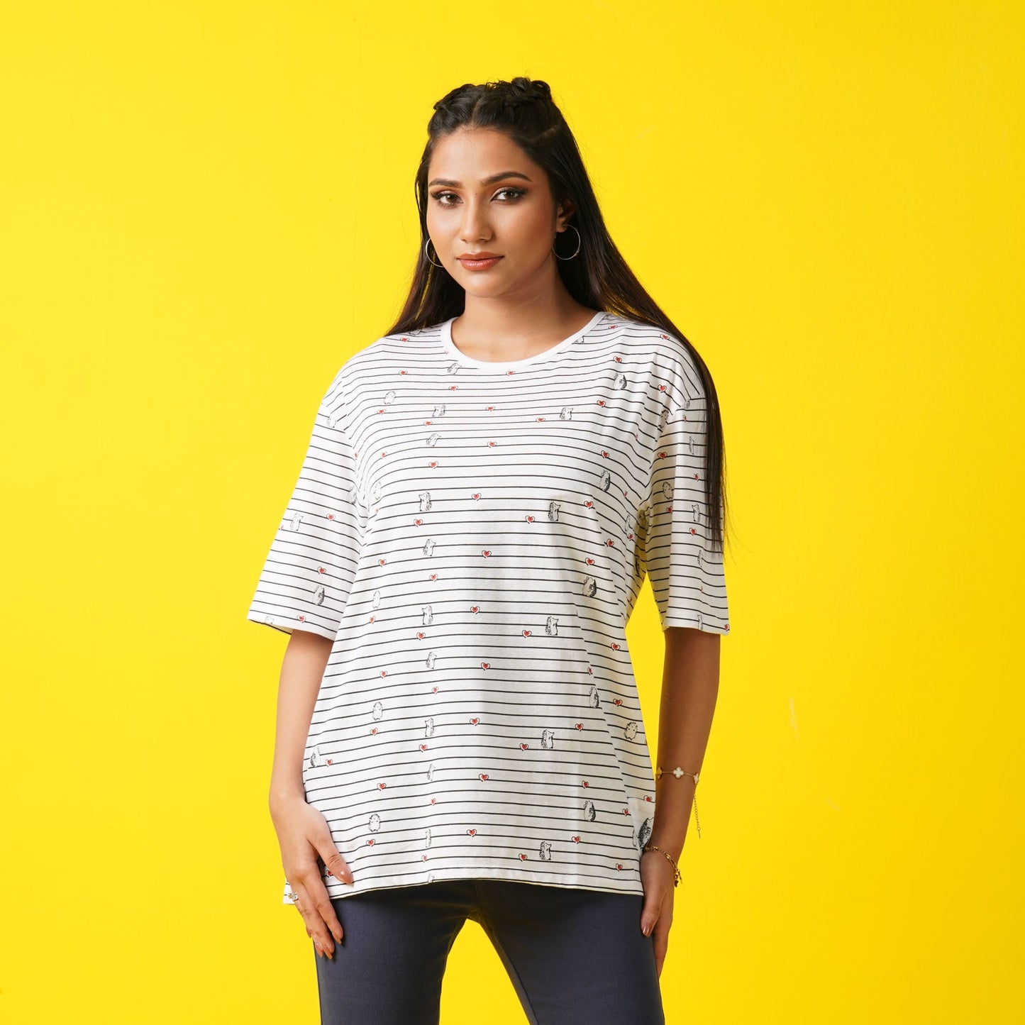 LADIES T- SHIRT-WHITE
