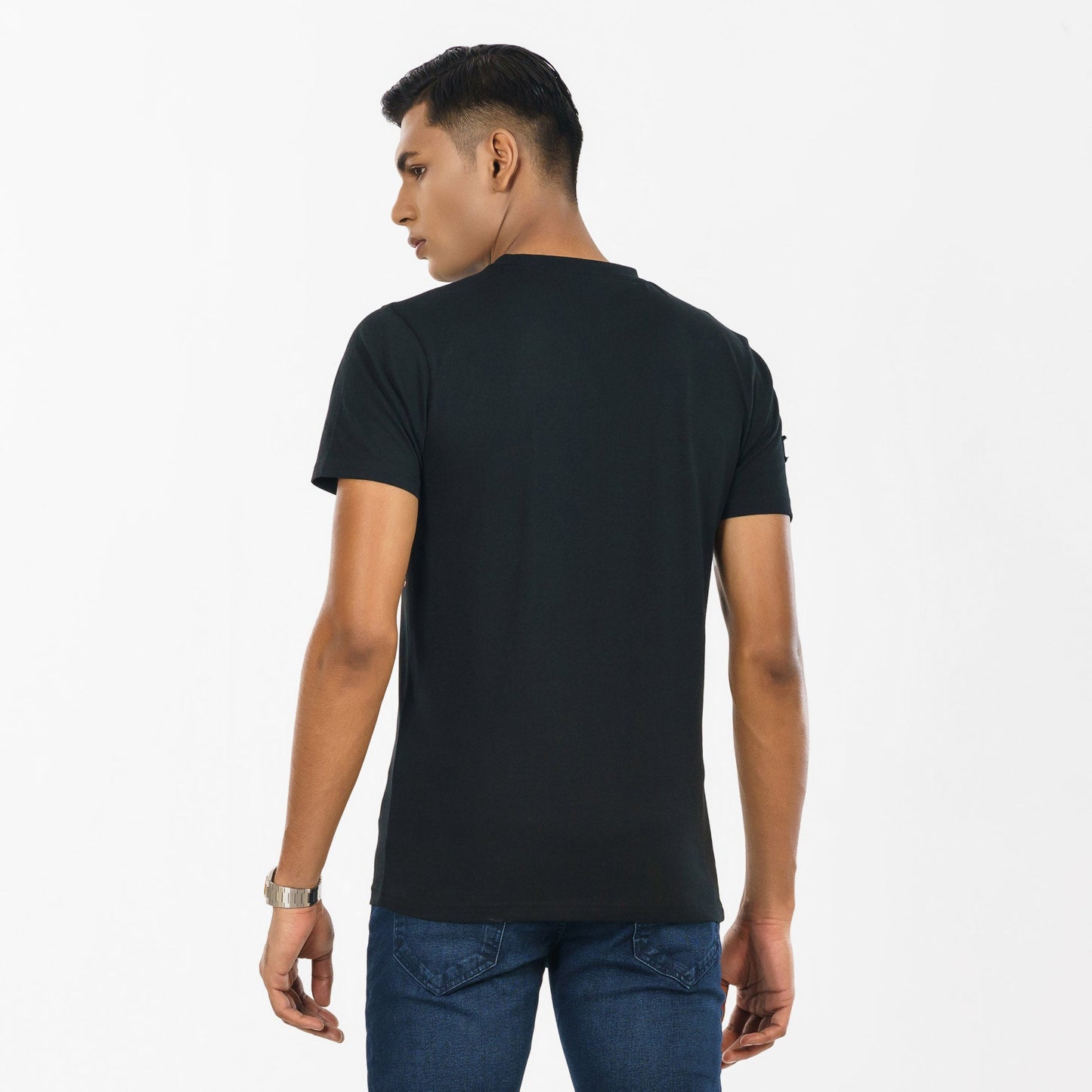 Men's Black Casual T-Shirt