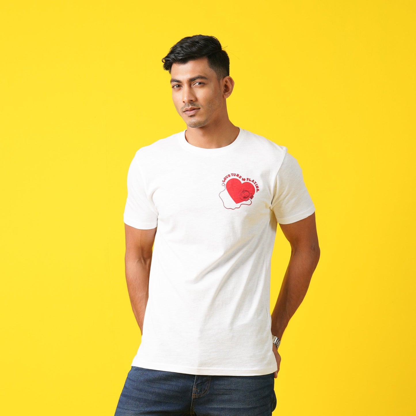 Mens T- Shirt-White