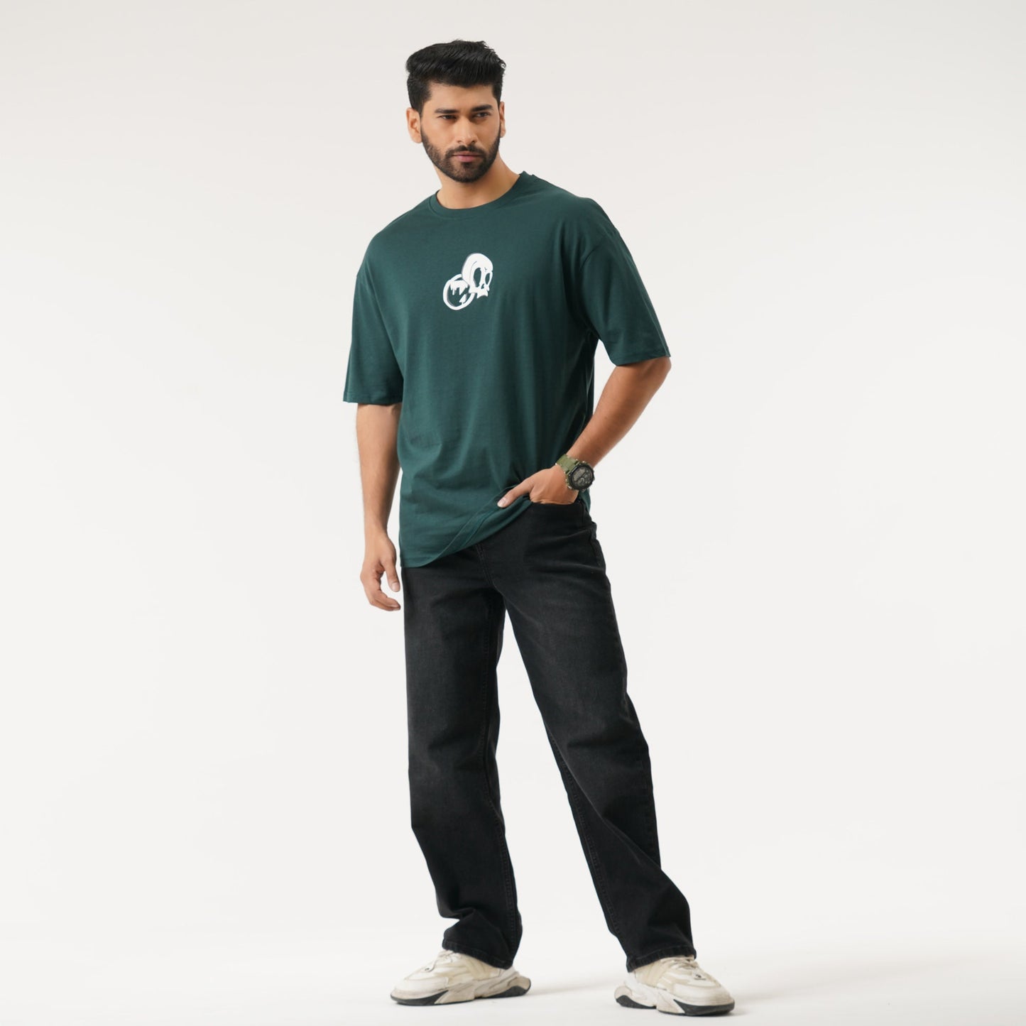 Mens AOP Green T- Shirt