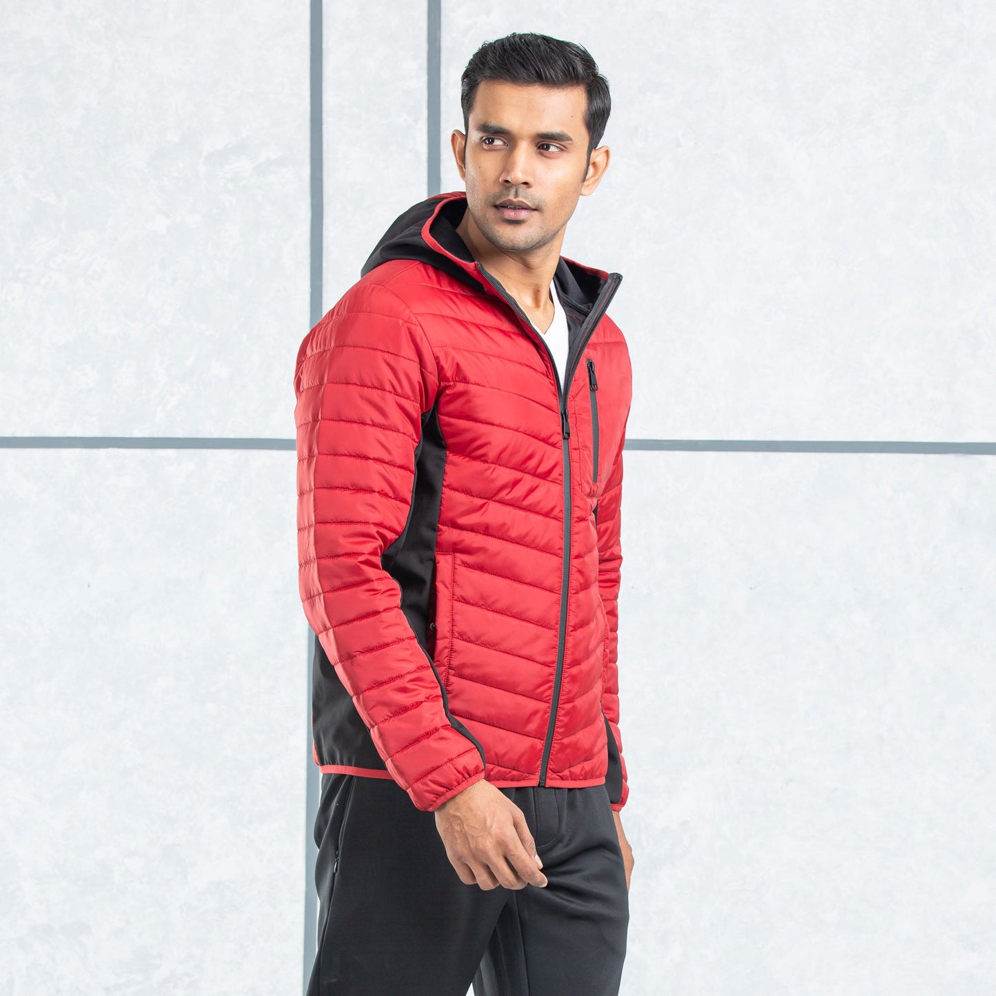 Mens Quilting Jacket- Maroon