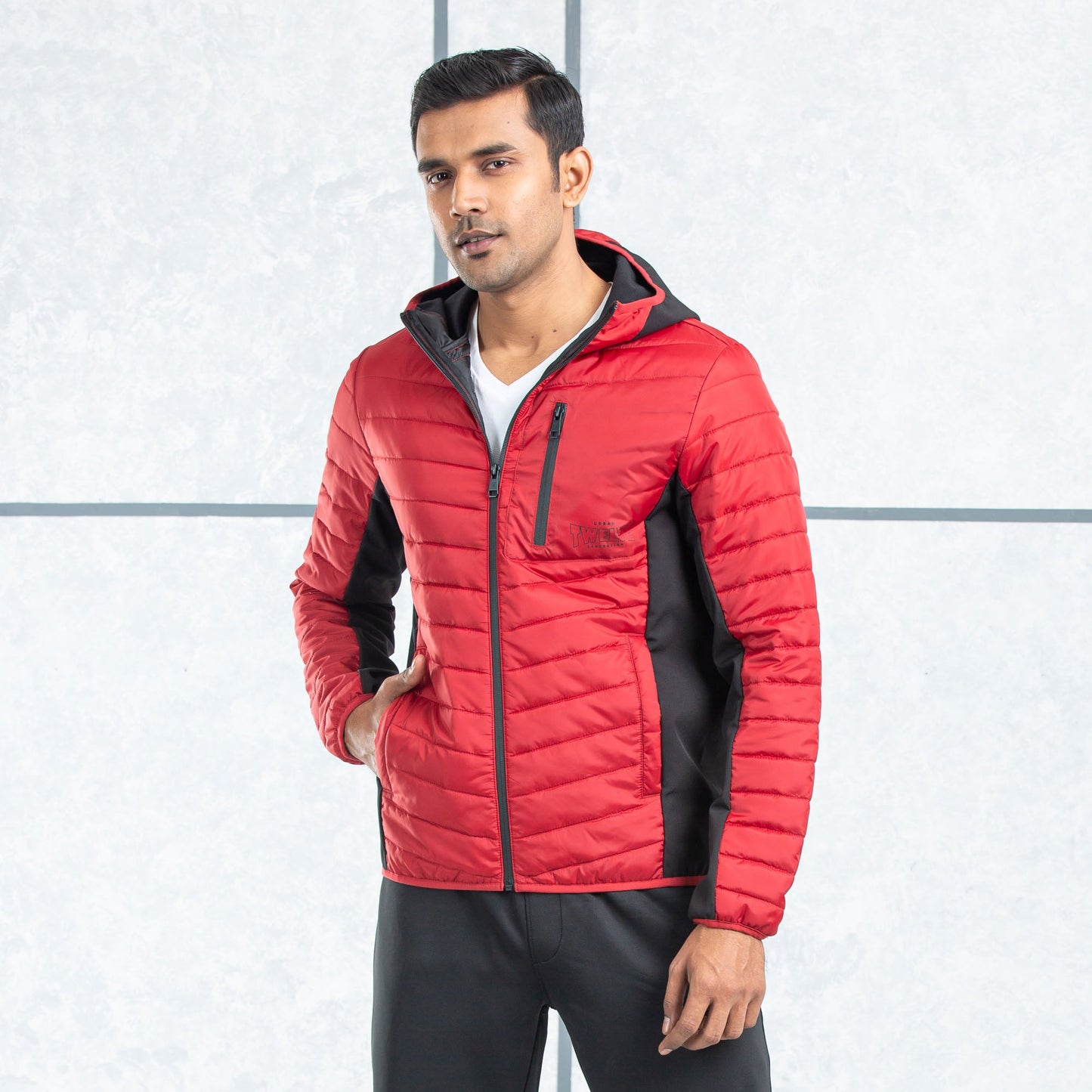 Mens Quilting Jacket- Maroon