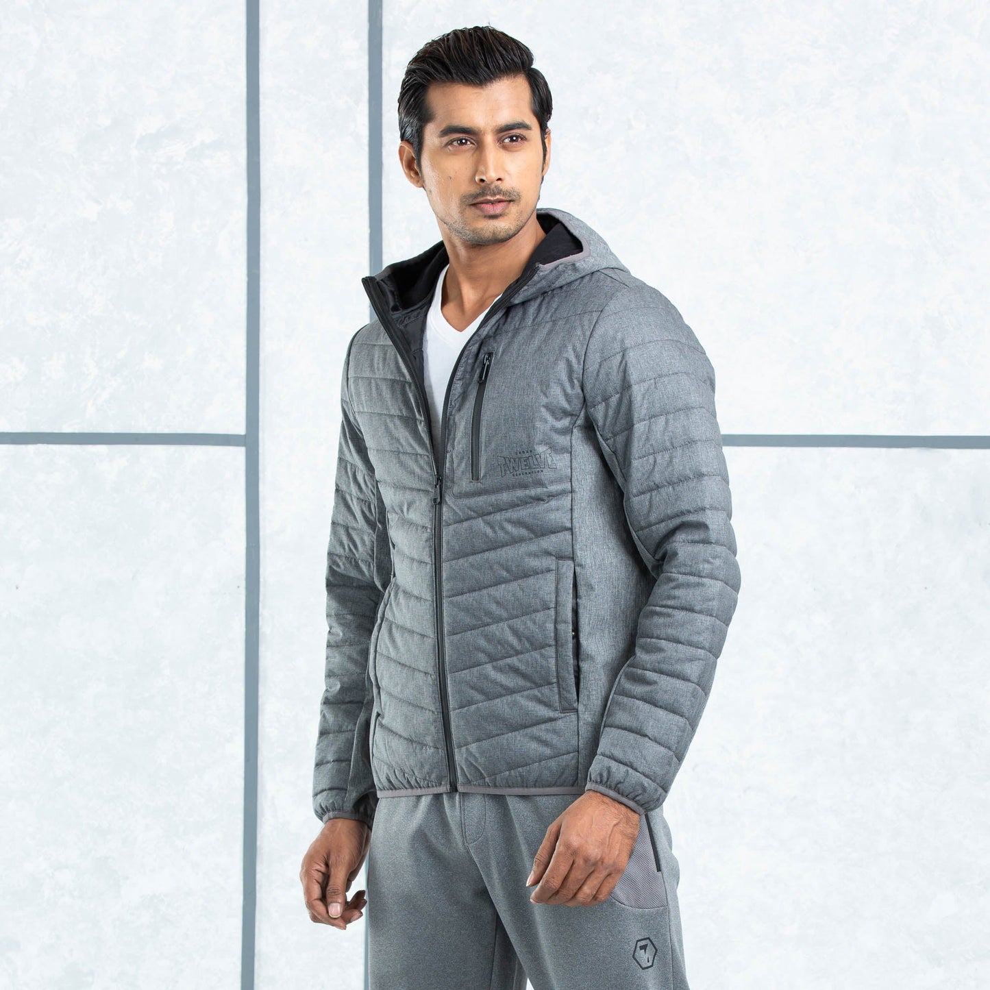 Mens Quilting Jacket- Grey