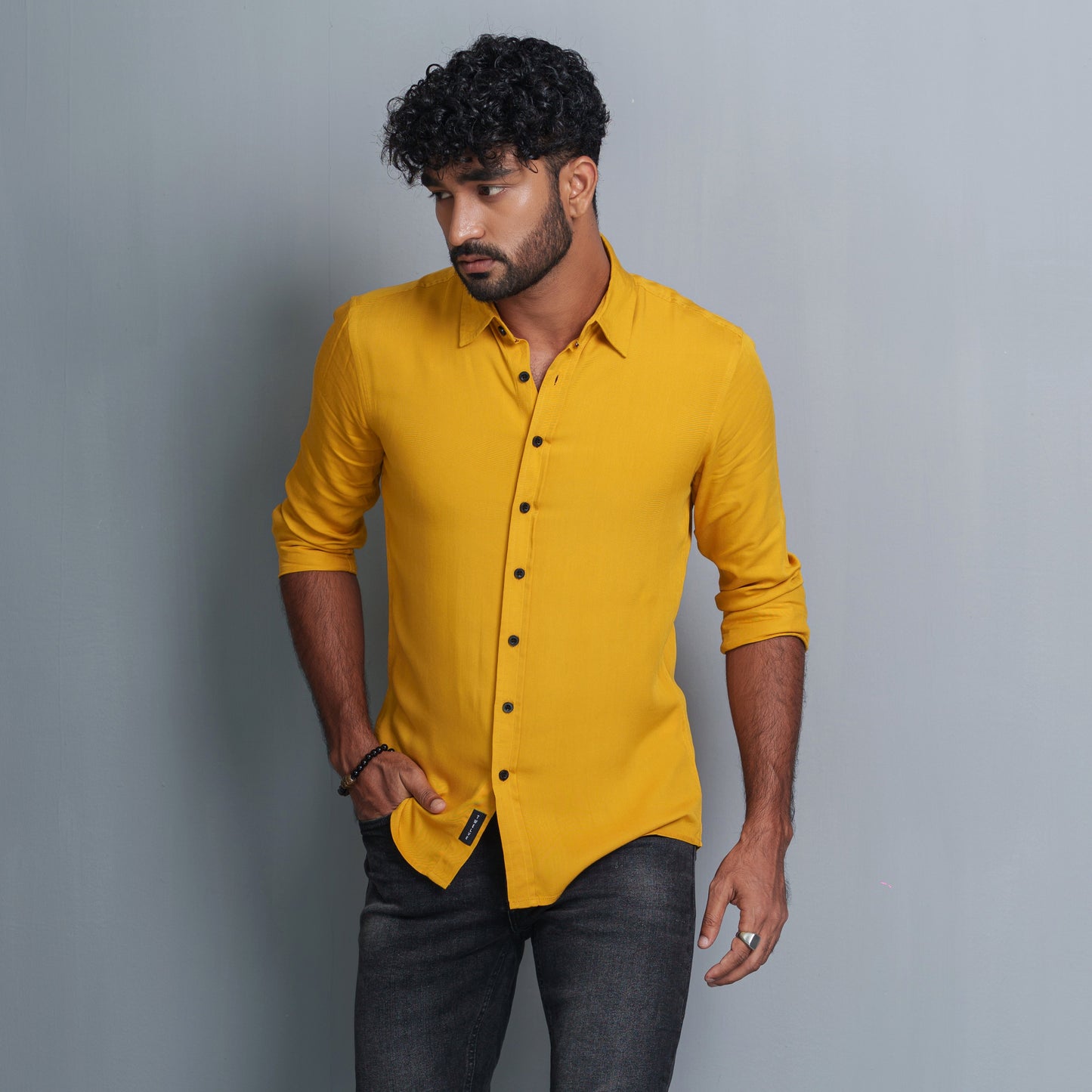 Men's Mustard Basic Shirt