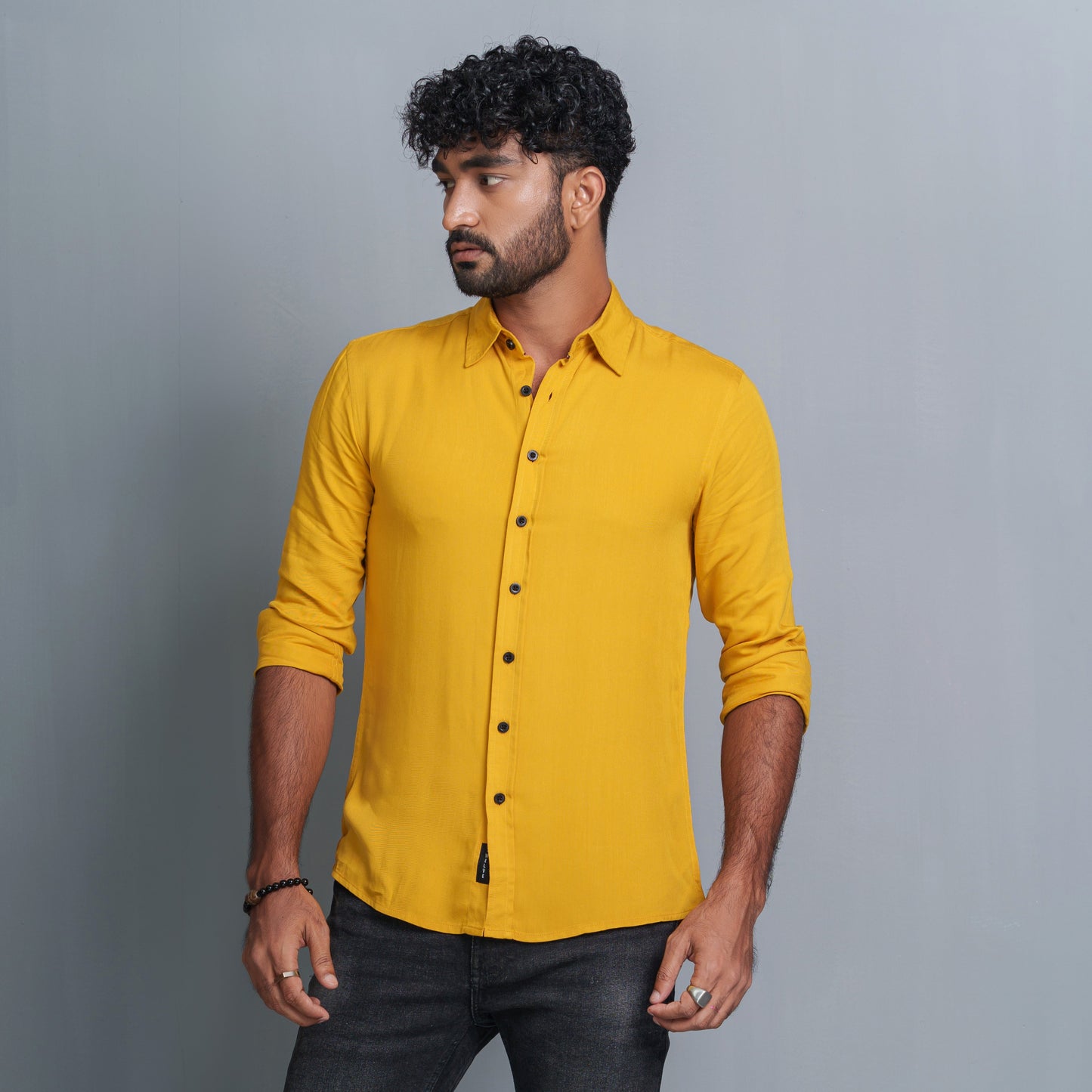 Men's Mustard Basic Shirt