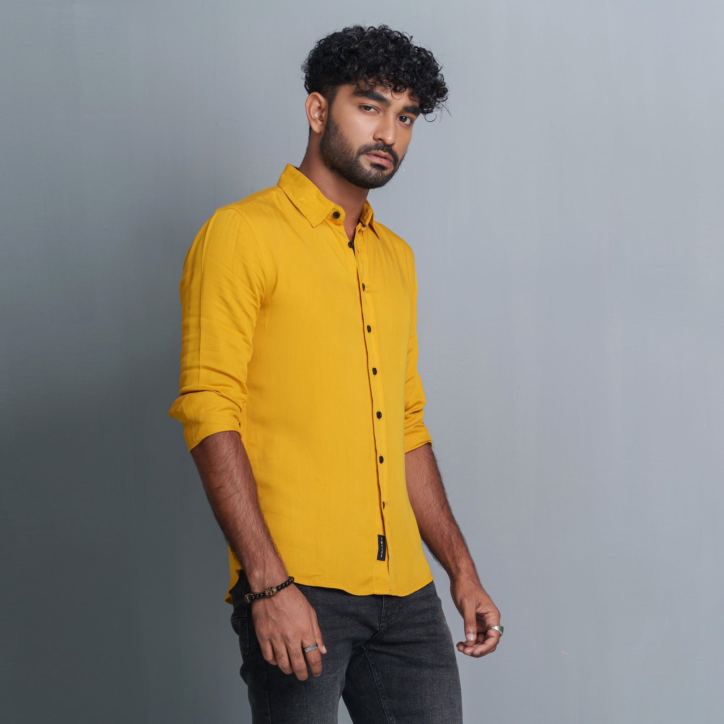 Men's Mustard Basic Shirt