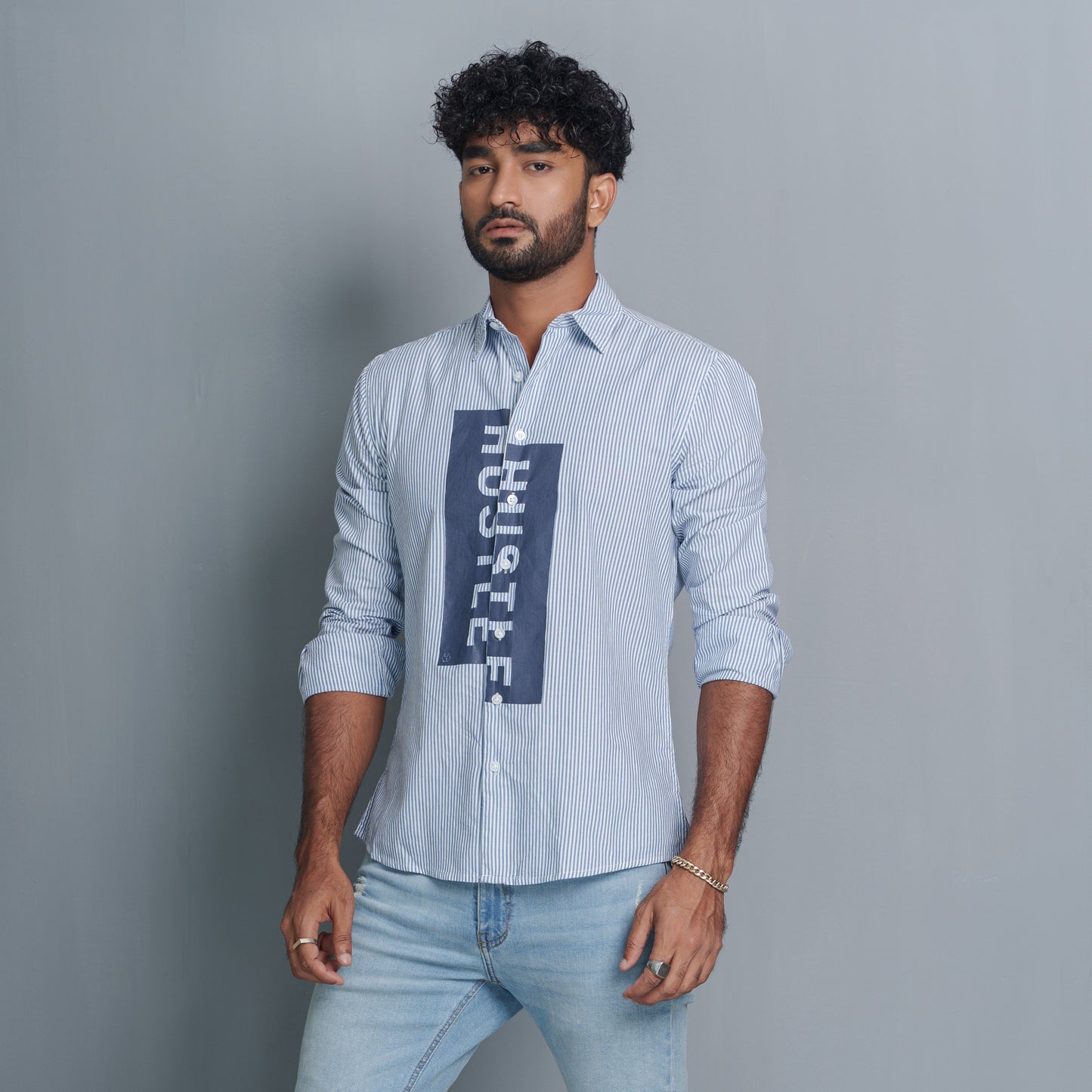 Men's Blue Stripe Shirt