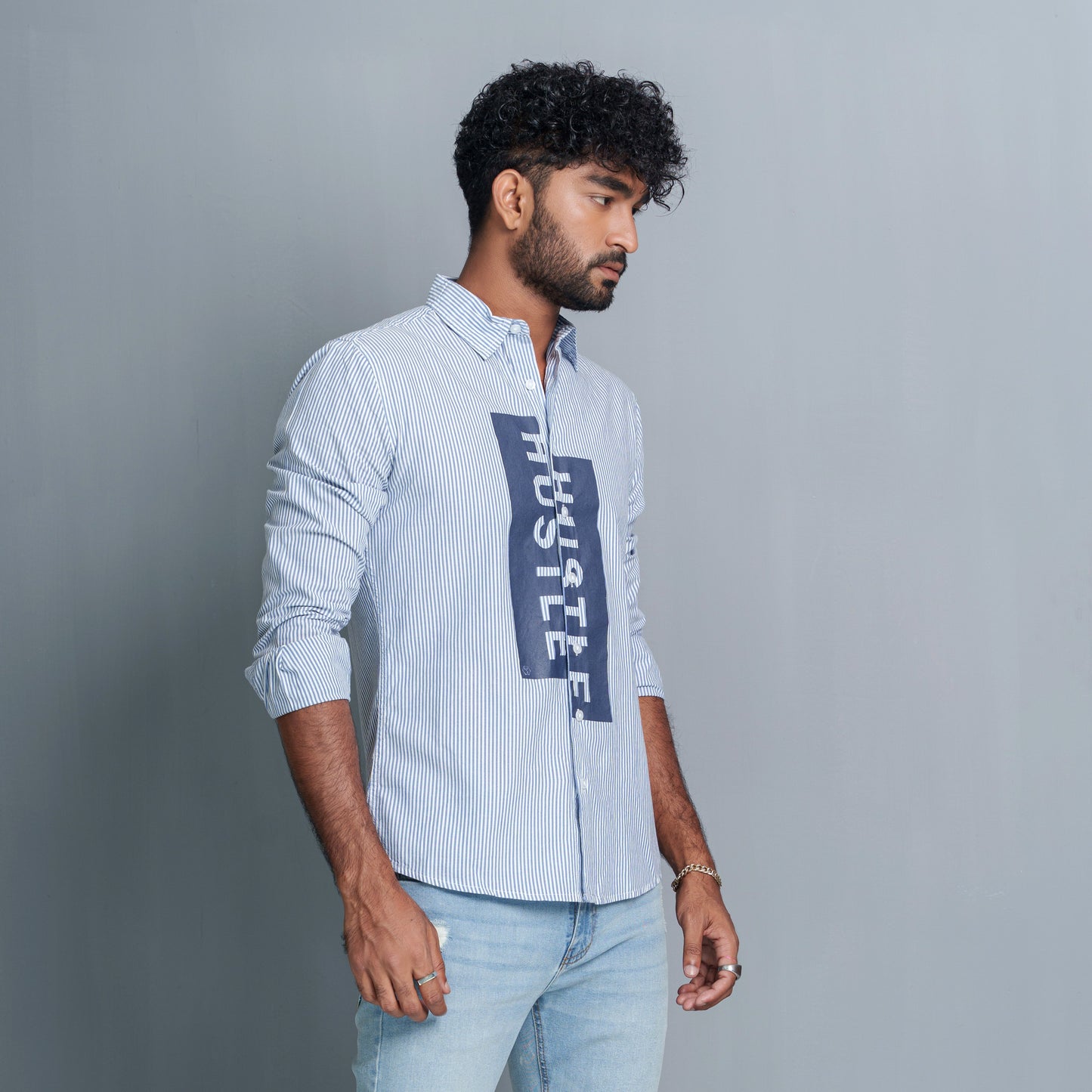Men's Blue Stripe Shirt