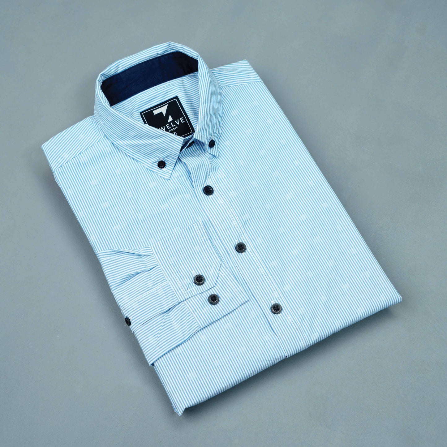 MENS LONG SLEEVE SHIRT- SKY STRIPE