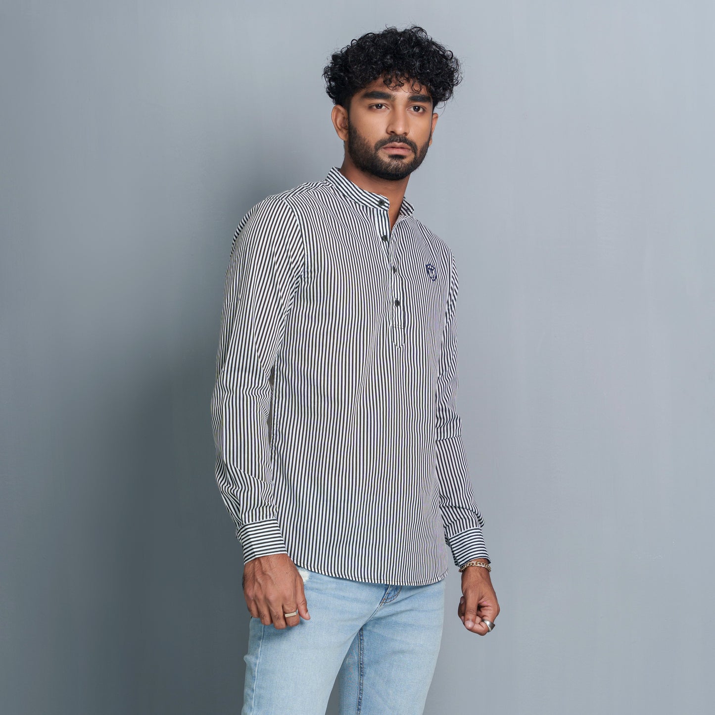 Men's Black Stripe Shirt