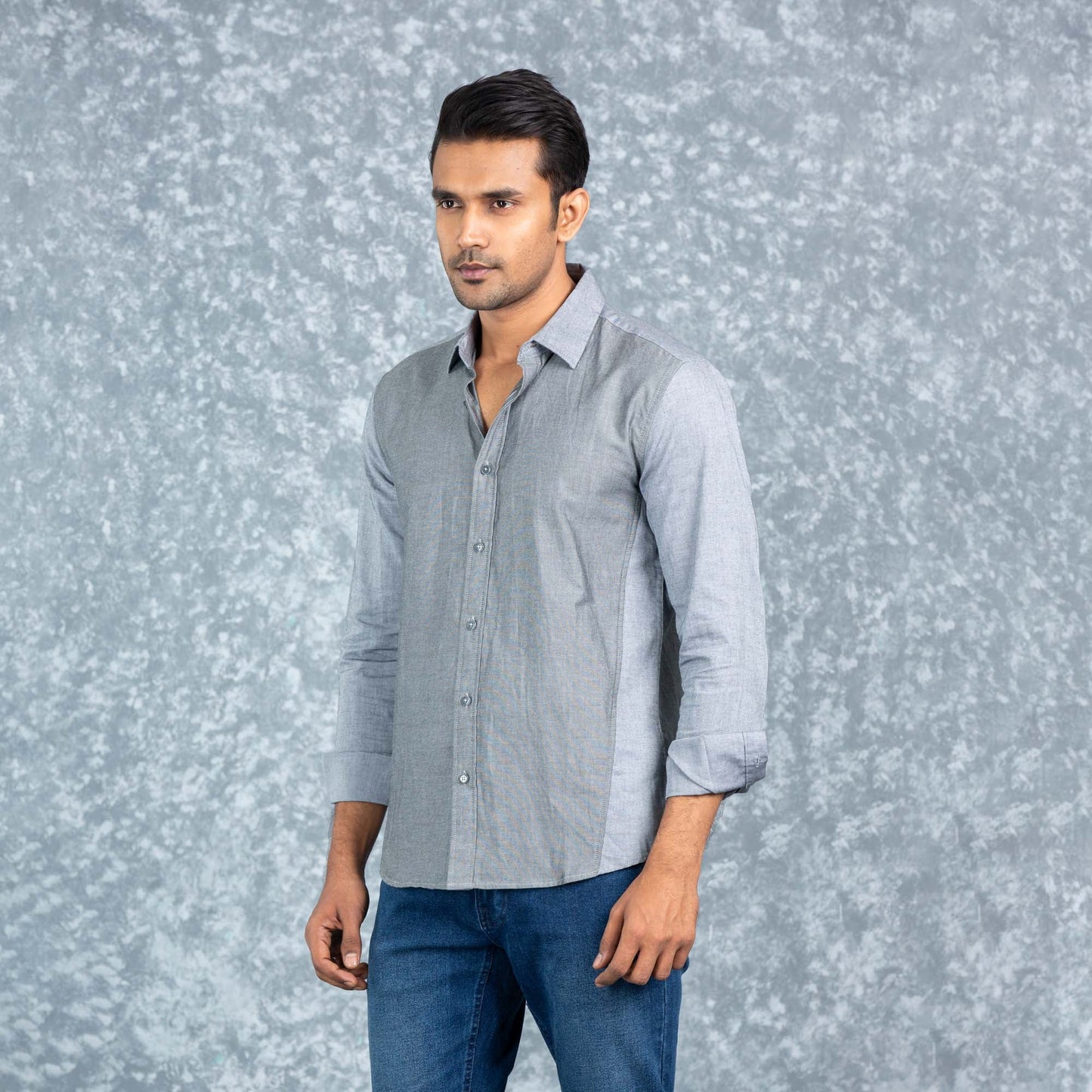 Men’s Grey Chambray Shirt