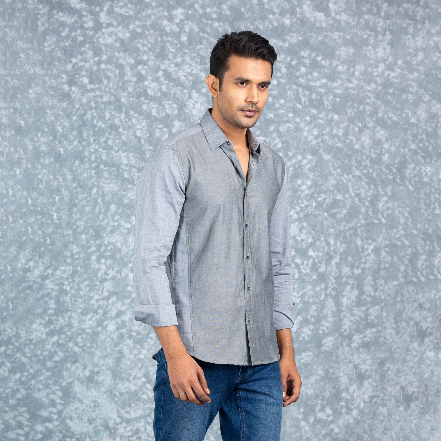 Men’s Grey Chambray Shirt