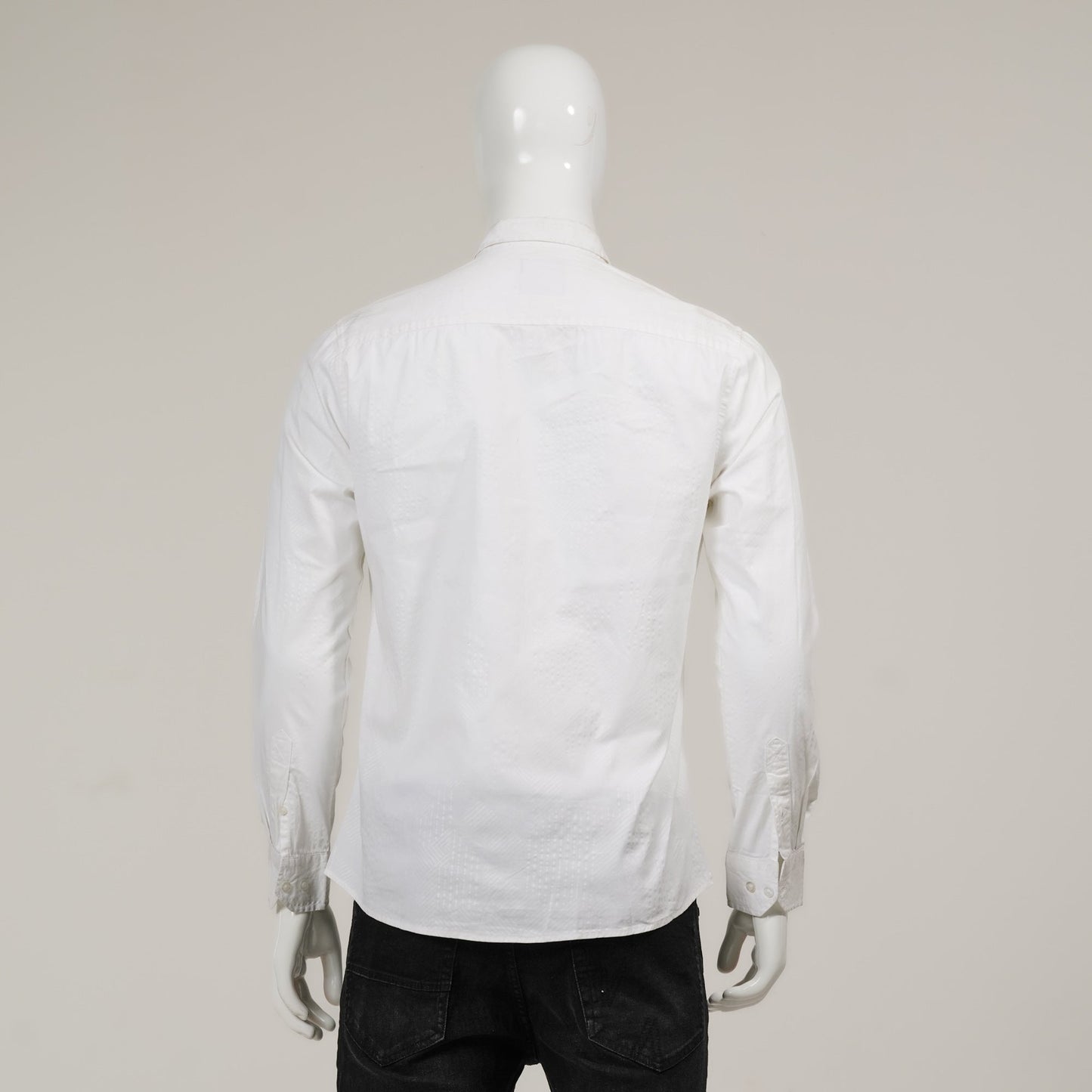 Mens White Long Sleeve Shirt