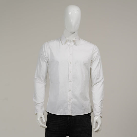 Mens White Long Sleeve Shirt