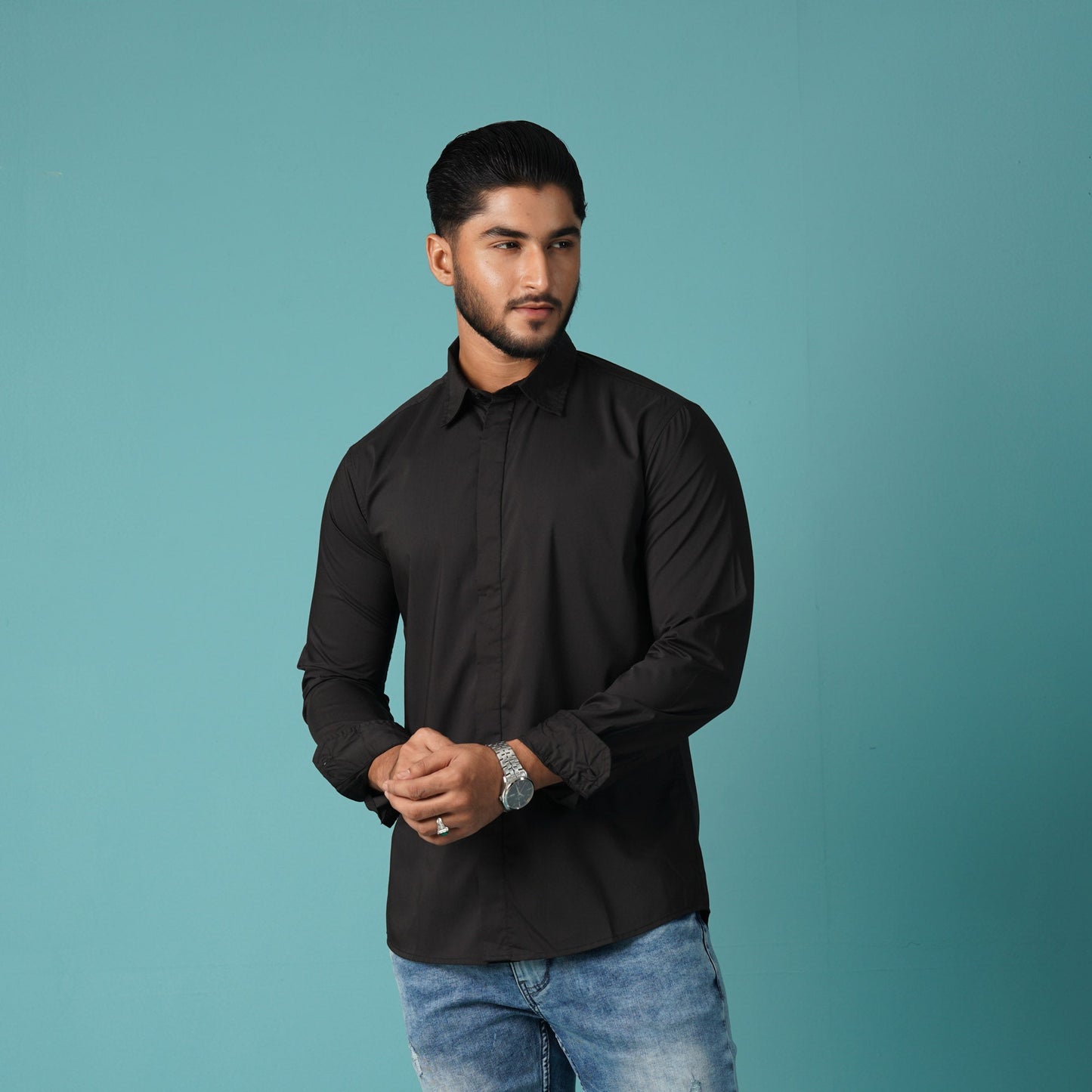 MENS L/S SHIRT-BLACK