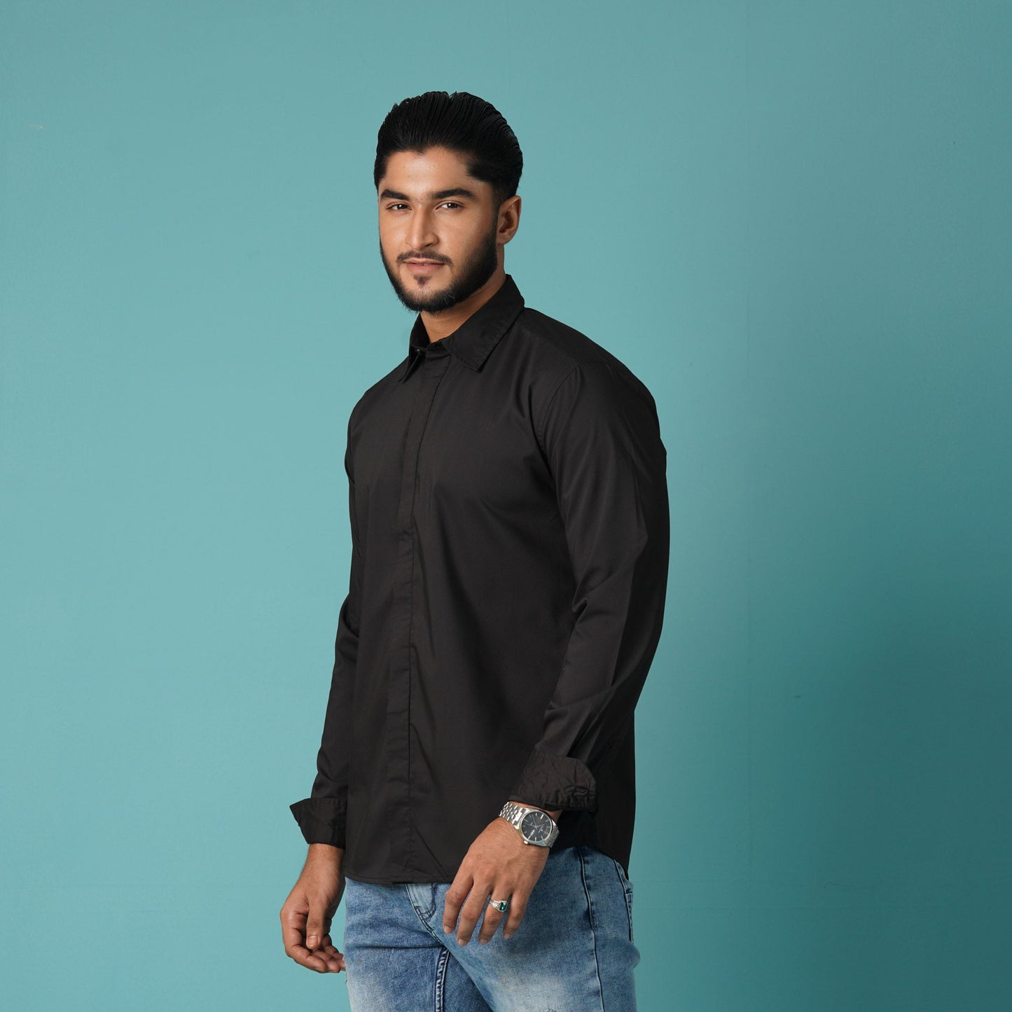 MENS L/S SHIRT-BLACK