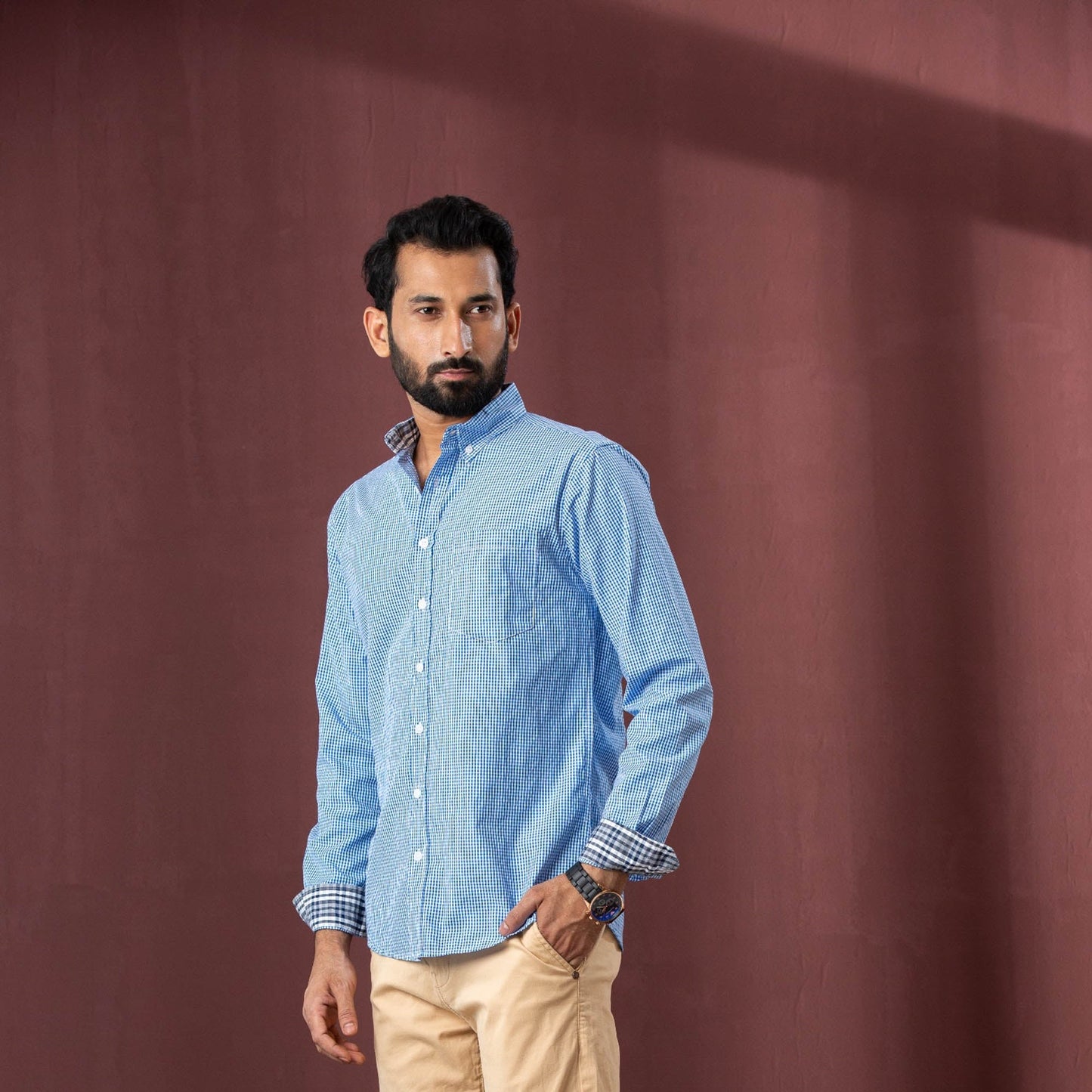 Men’s Blue Check Shirt