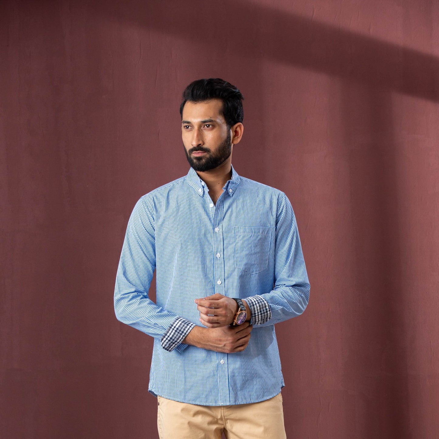 Men’s Blue Check Shirt