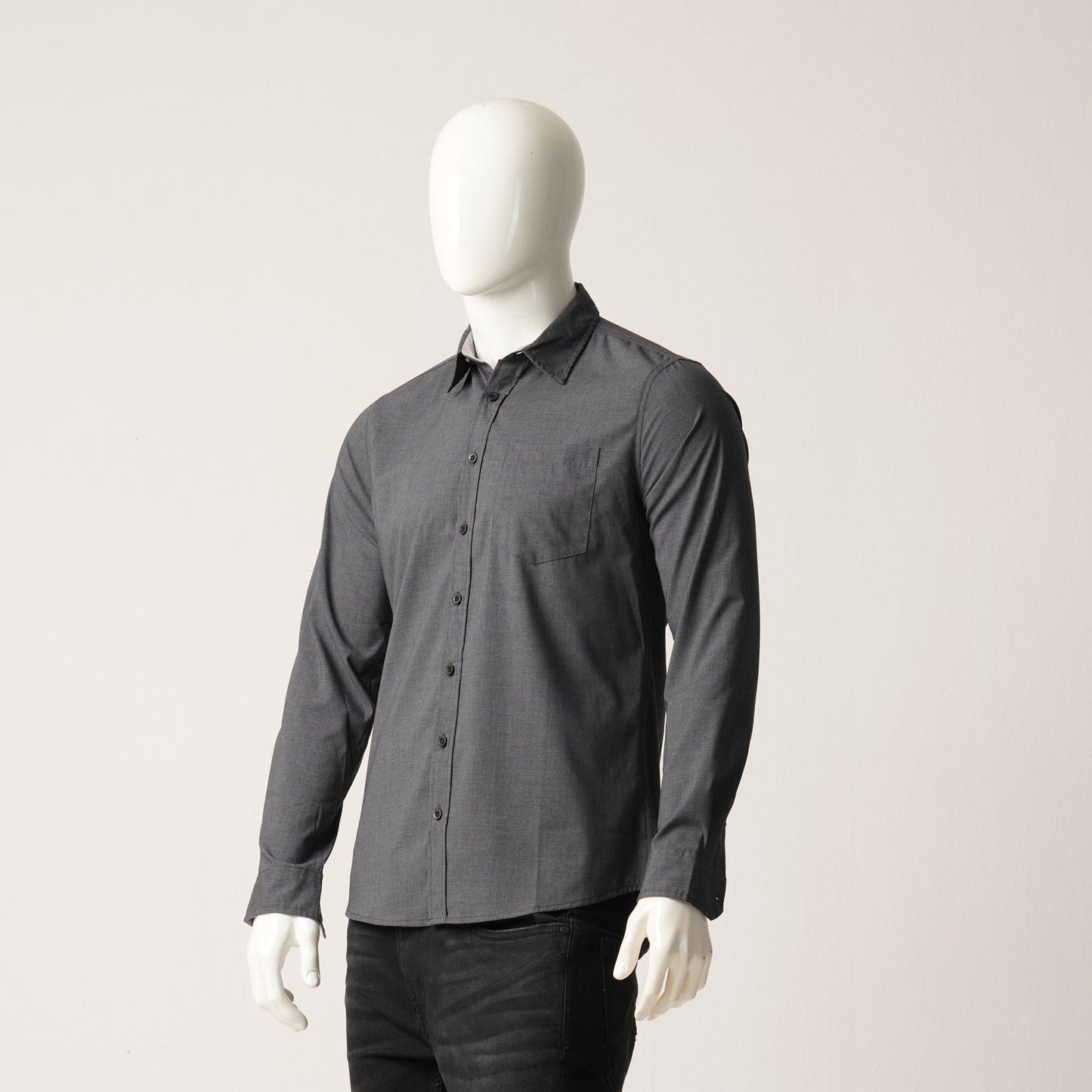 Mens Gray L/S Shirt