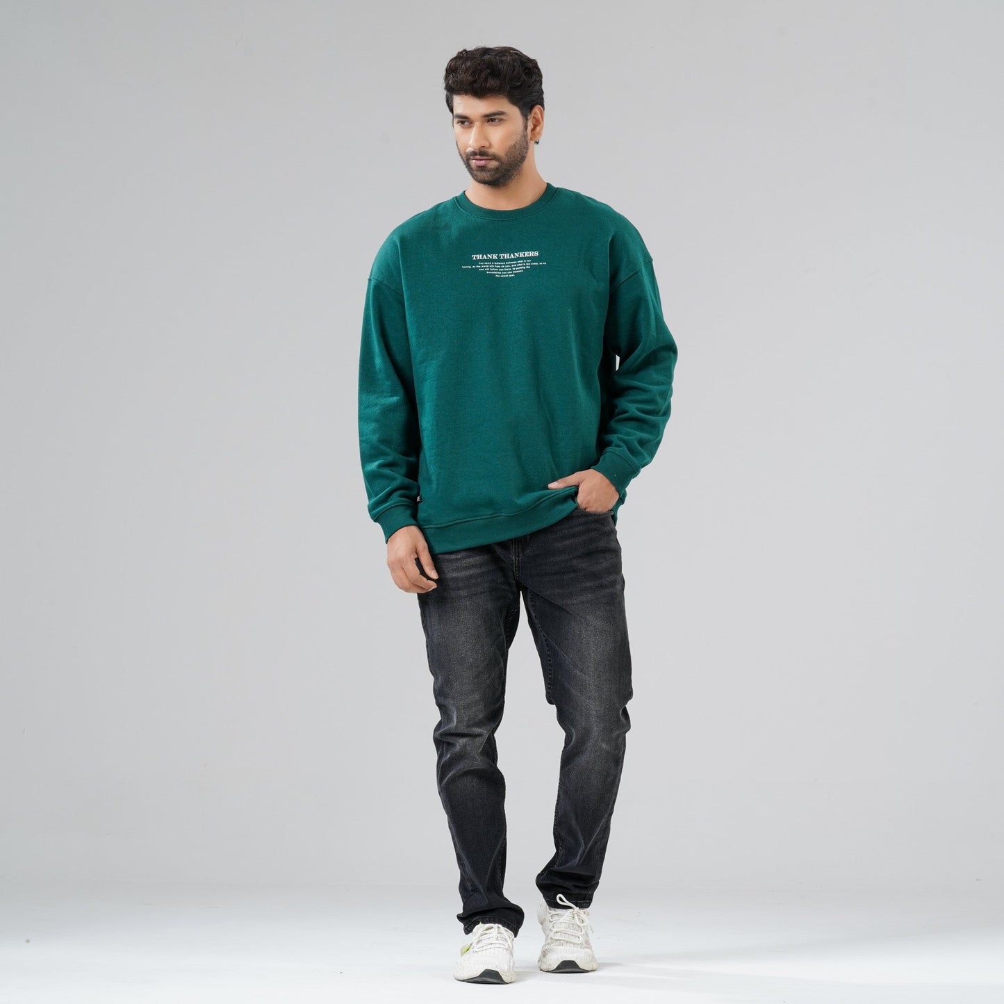 Mens Teal Green Sweat Shirt