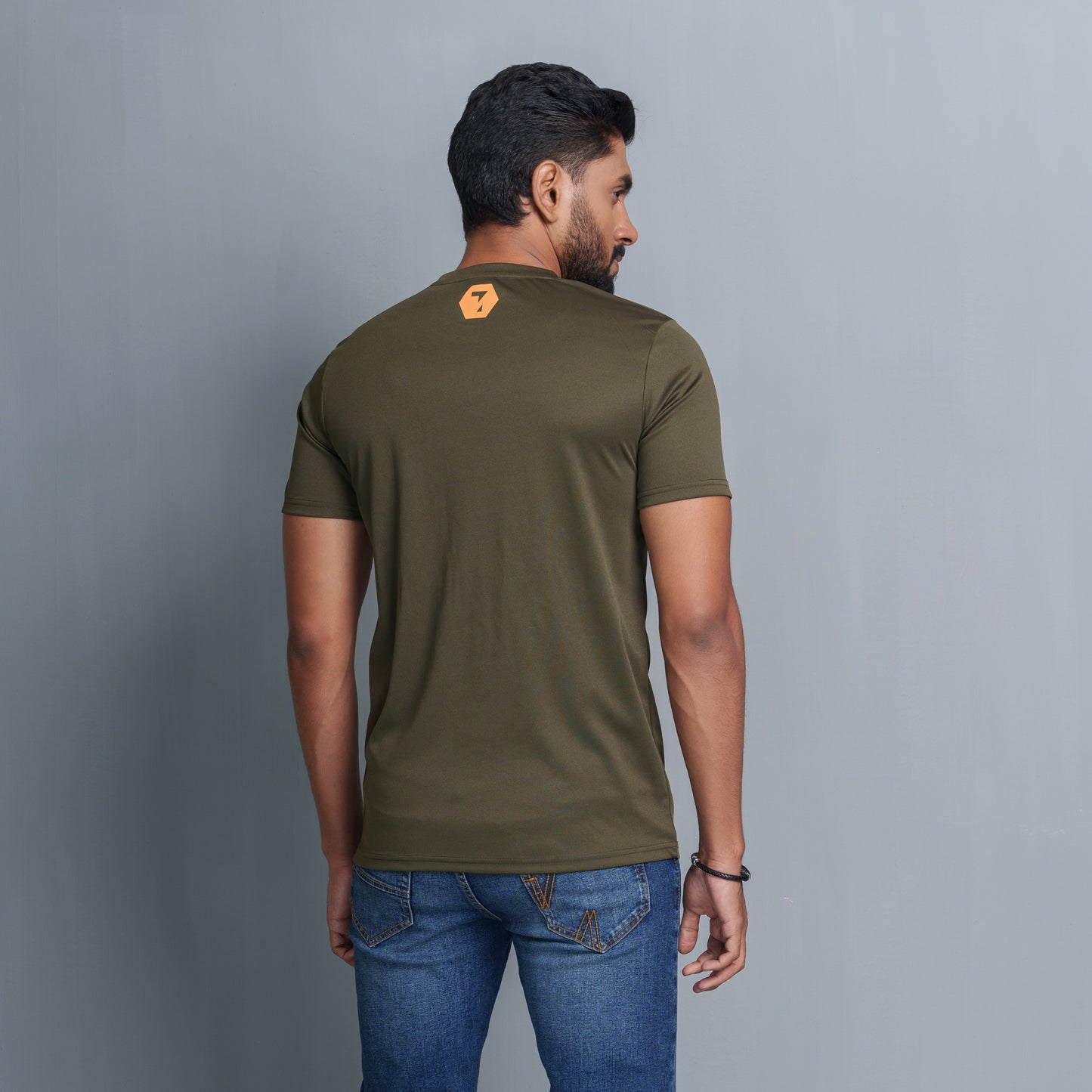 Mens Olive Cotton T-Shirt