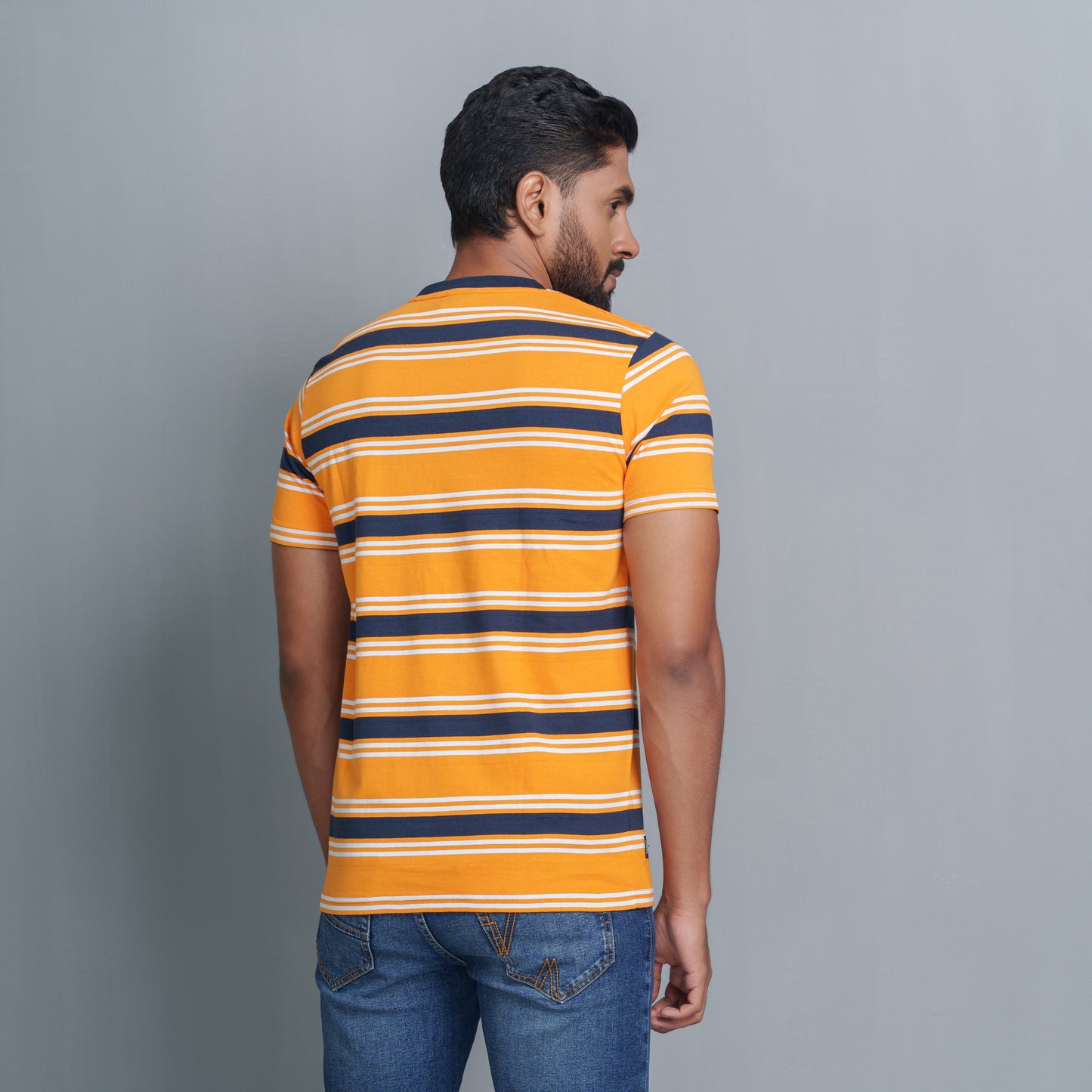 Men’s Yellow Striped T-Shirt