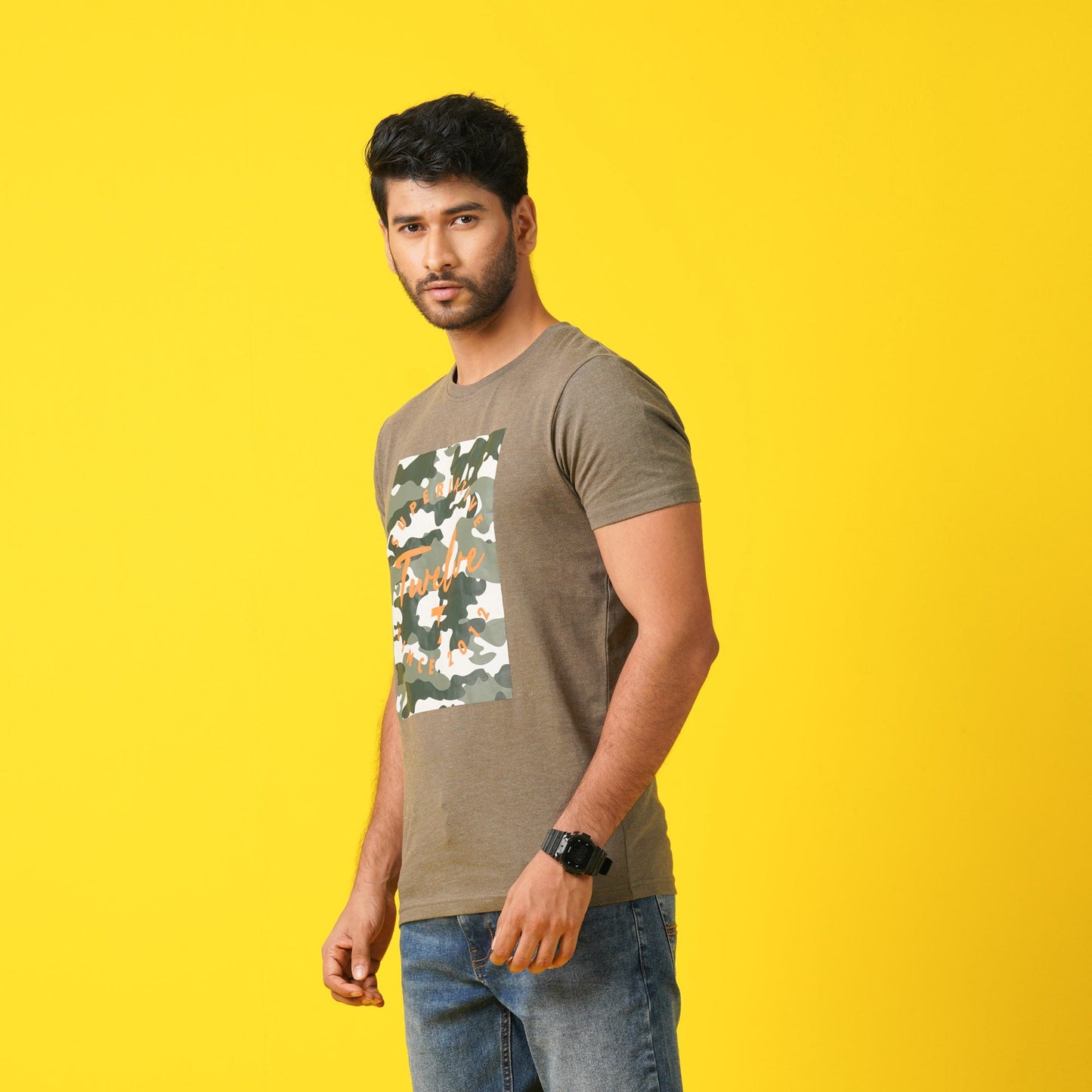 MENS T- SHIRT-OLIVE