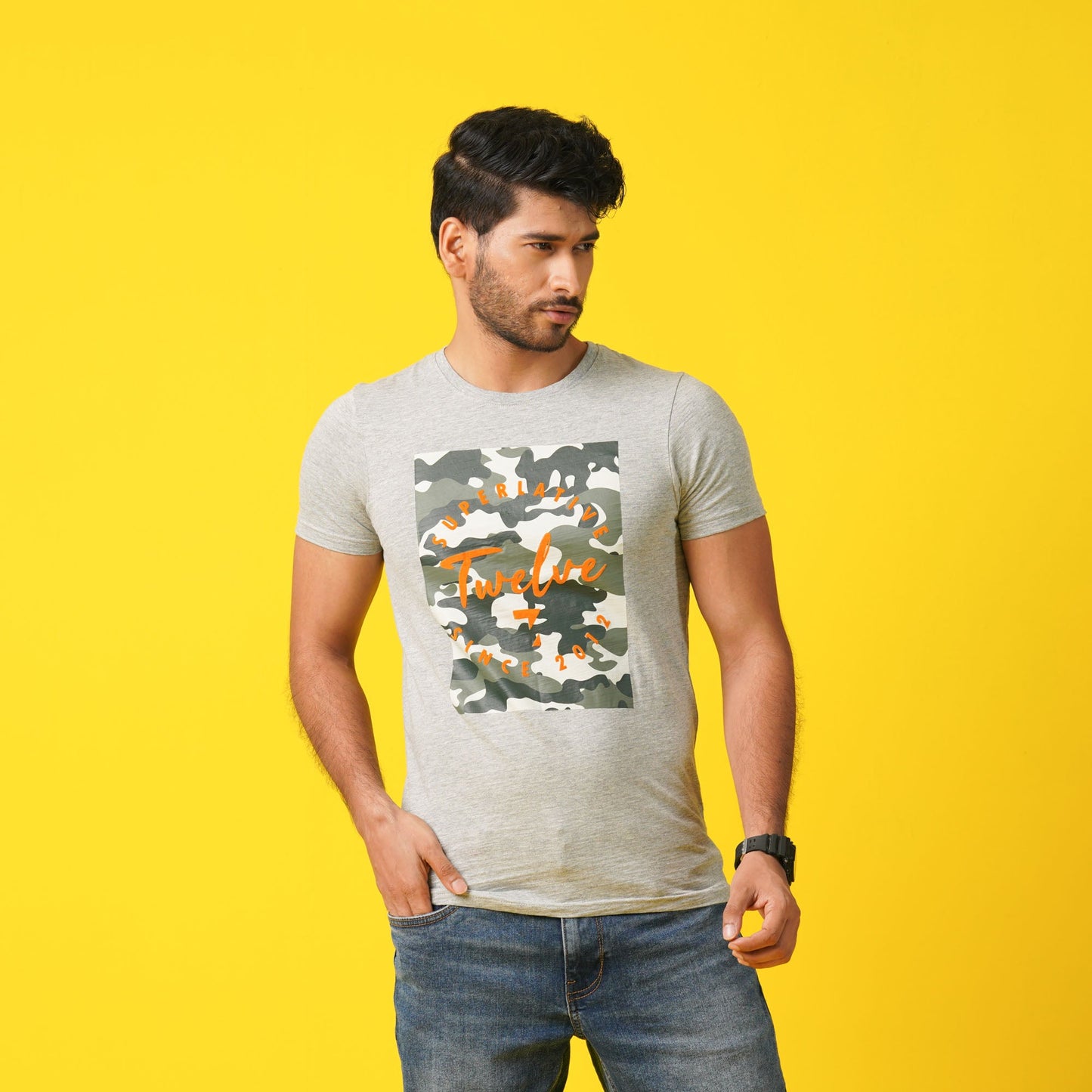 MENS T- SHIRT-GREY