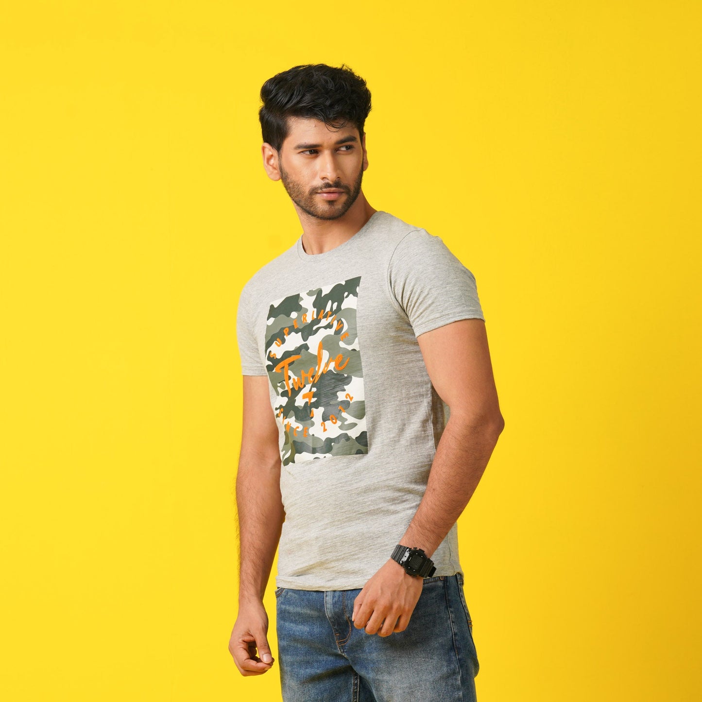 MENS T- SHIRT-GREY