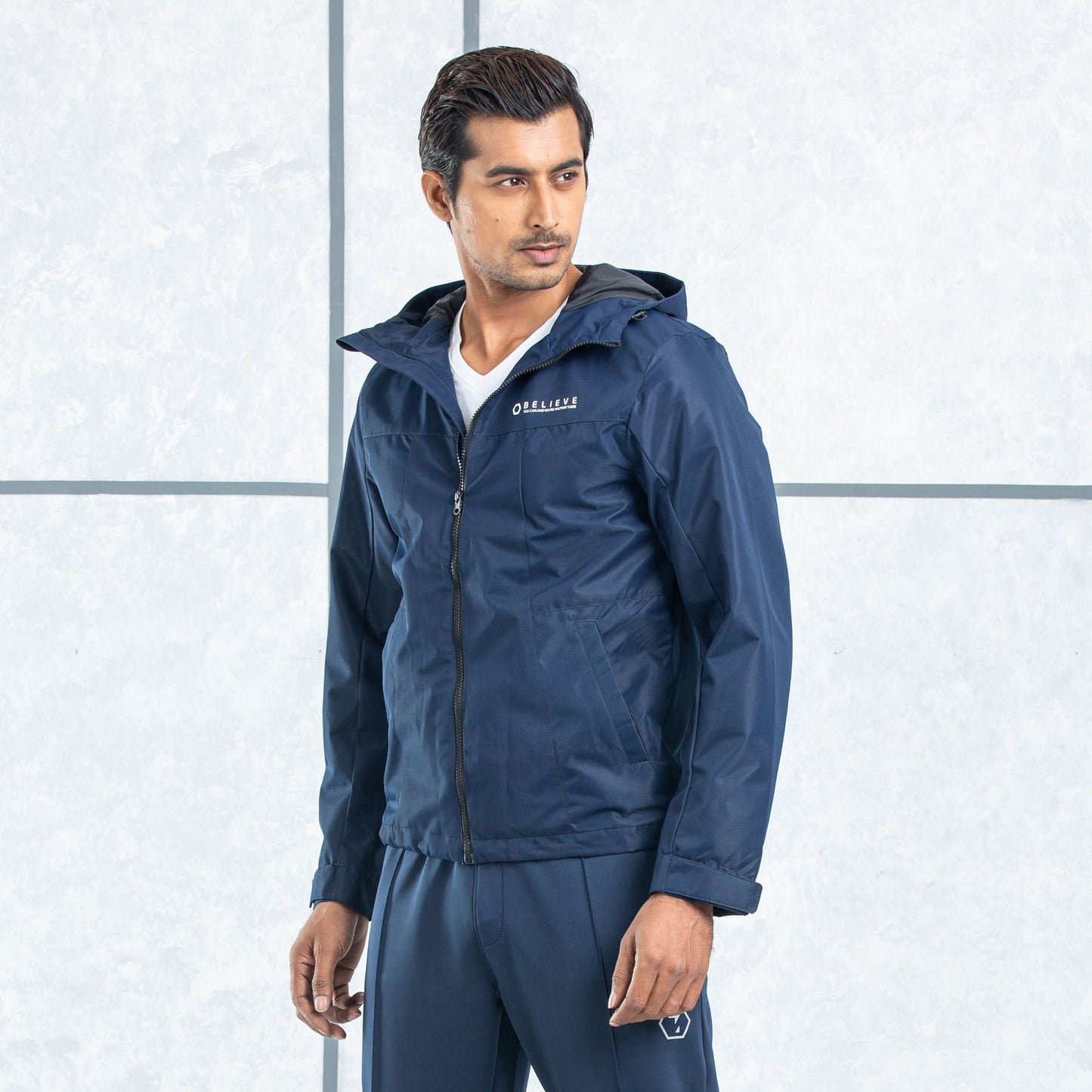 Mens Windbreaker-Navy