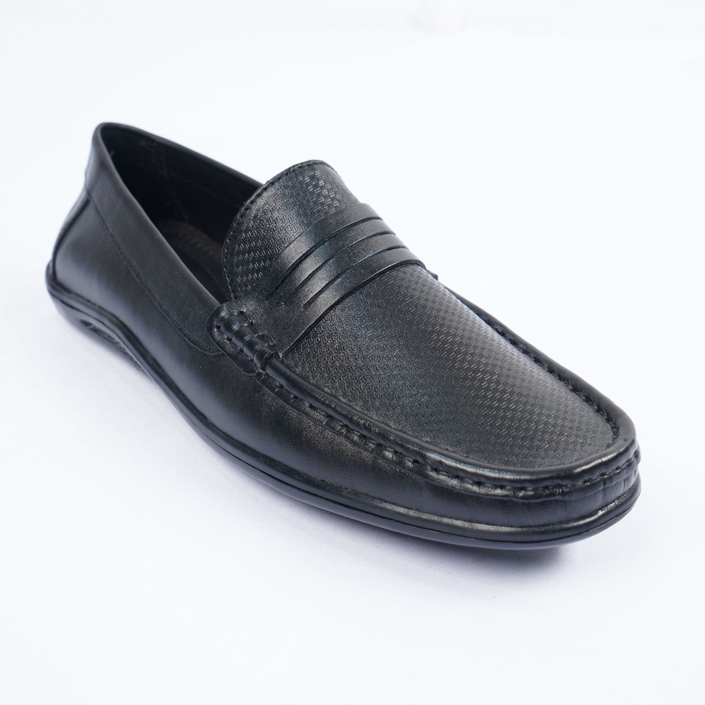 Mens Black Leather Loafers