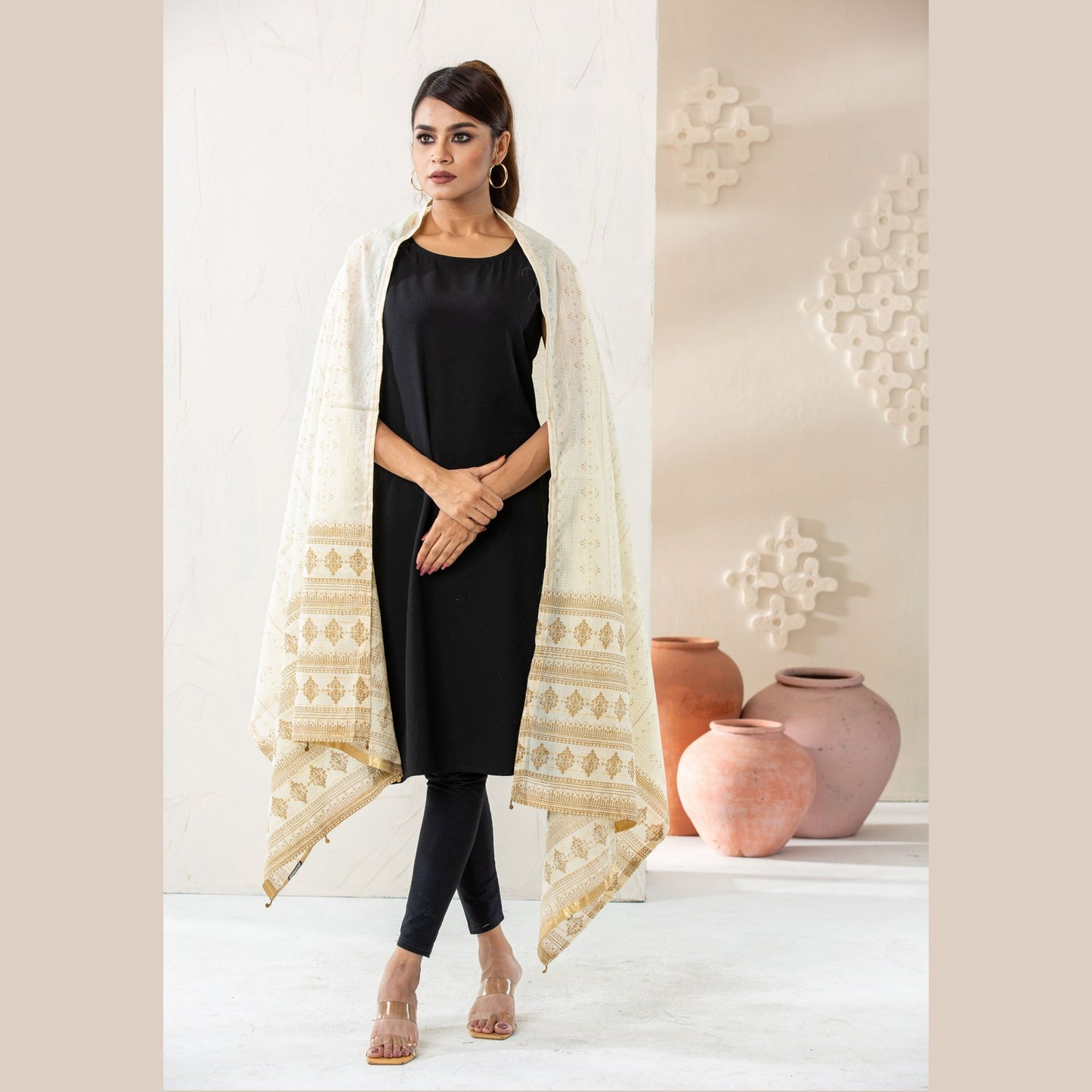 Women Ethnic Off-white Orna