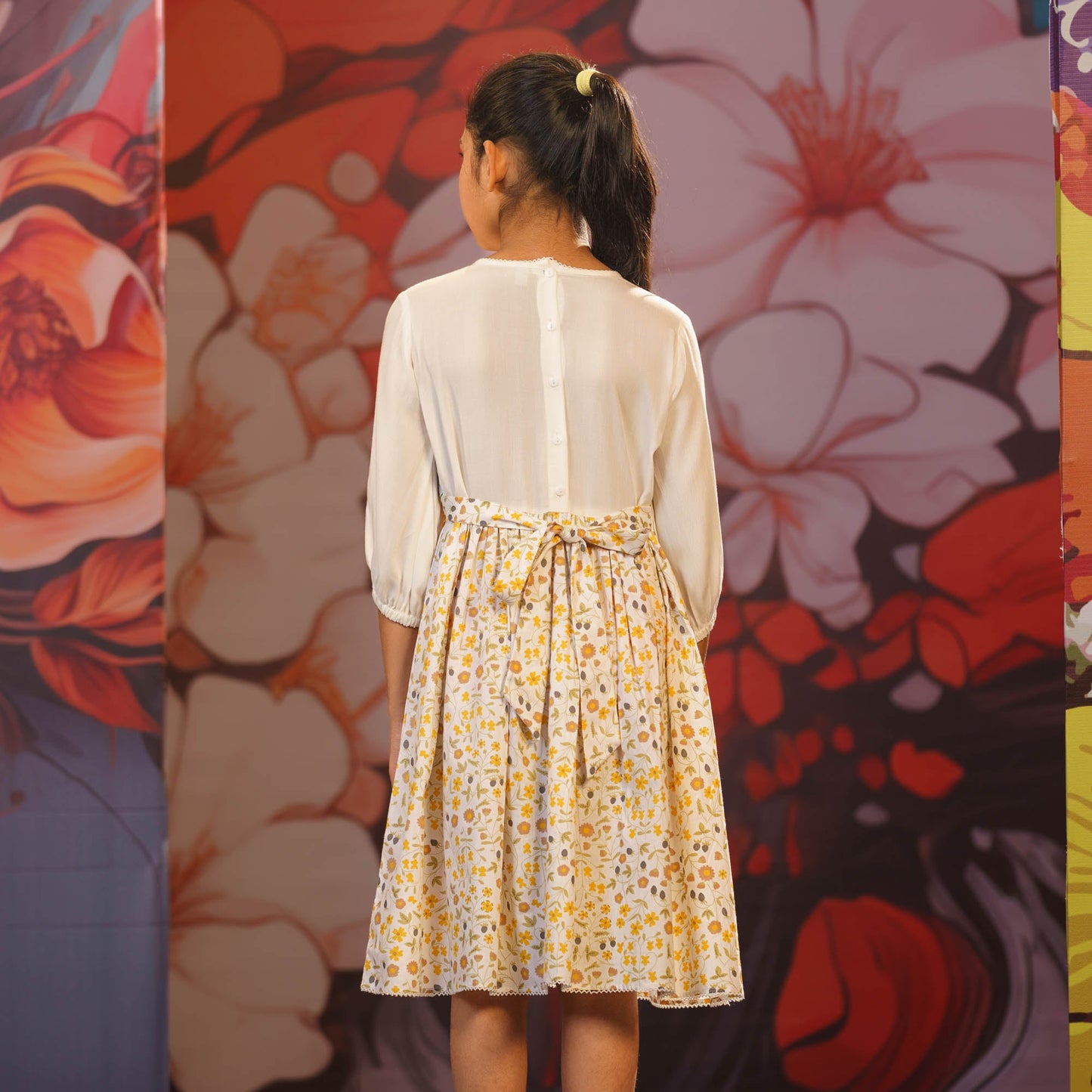 Girls Frock-Off White