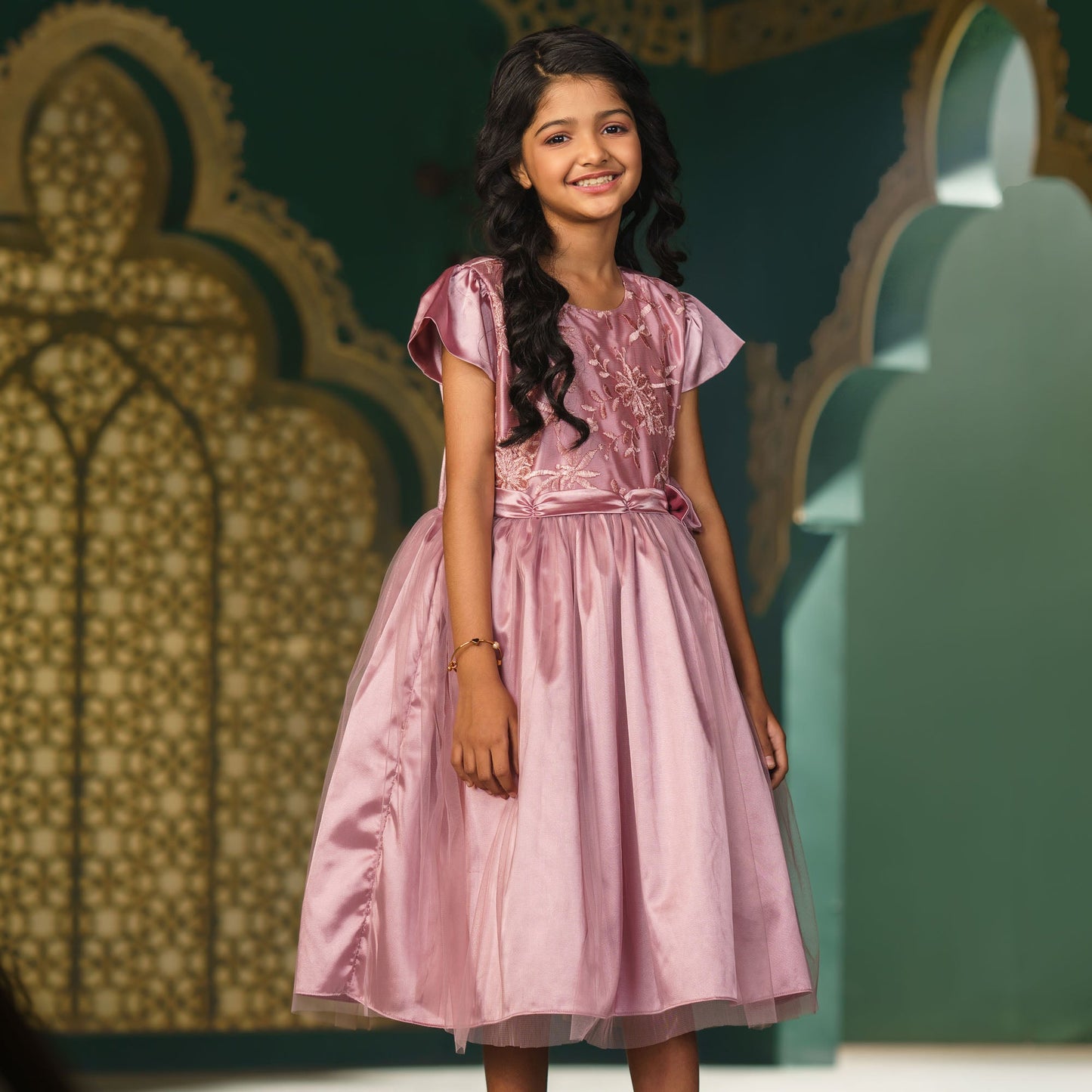 Girls Frock-Orchid Pink