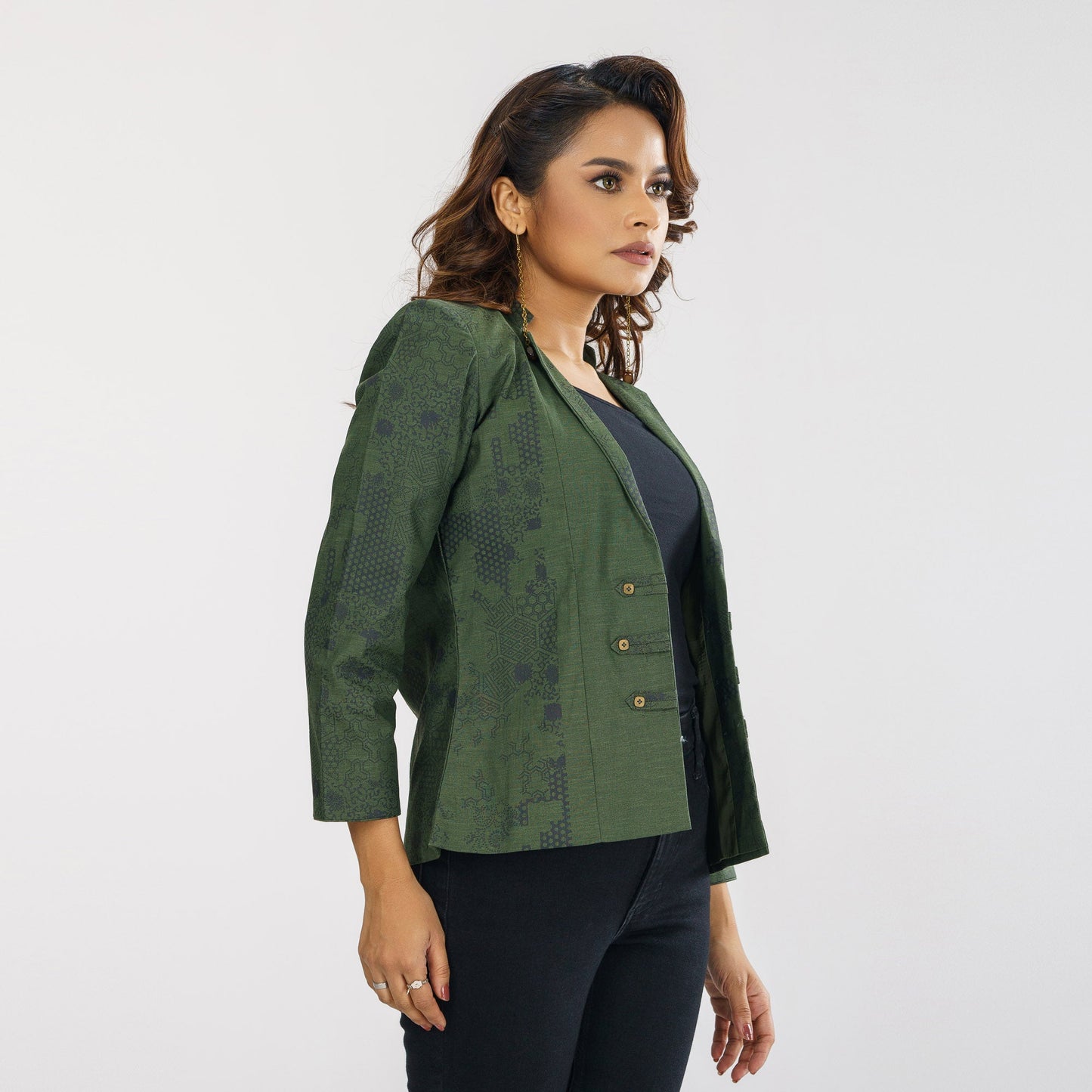 Women’s Green Ethnic Jacket