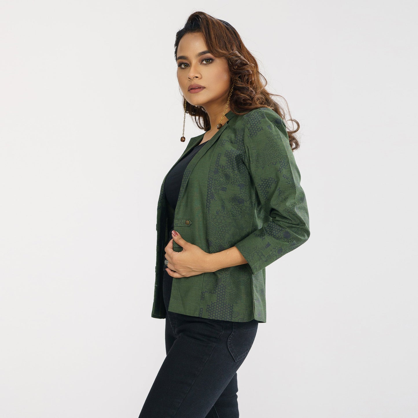 Women’s Green Ethnic Jacket