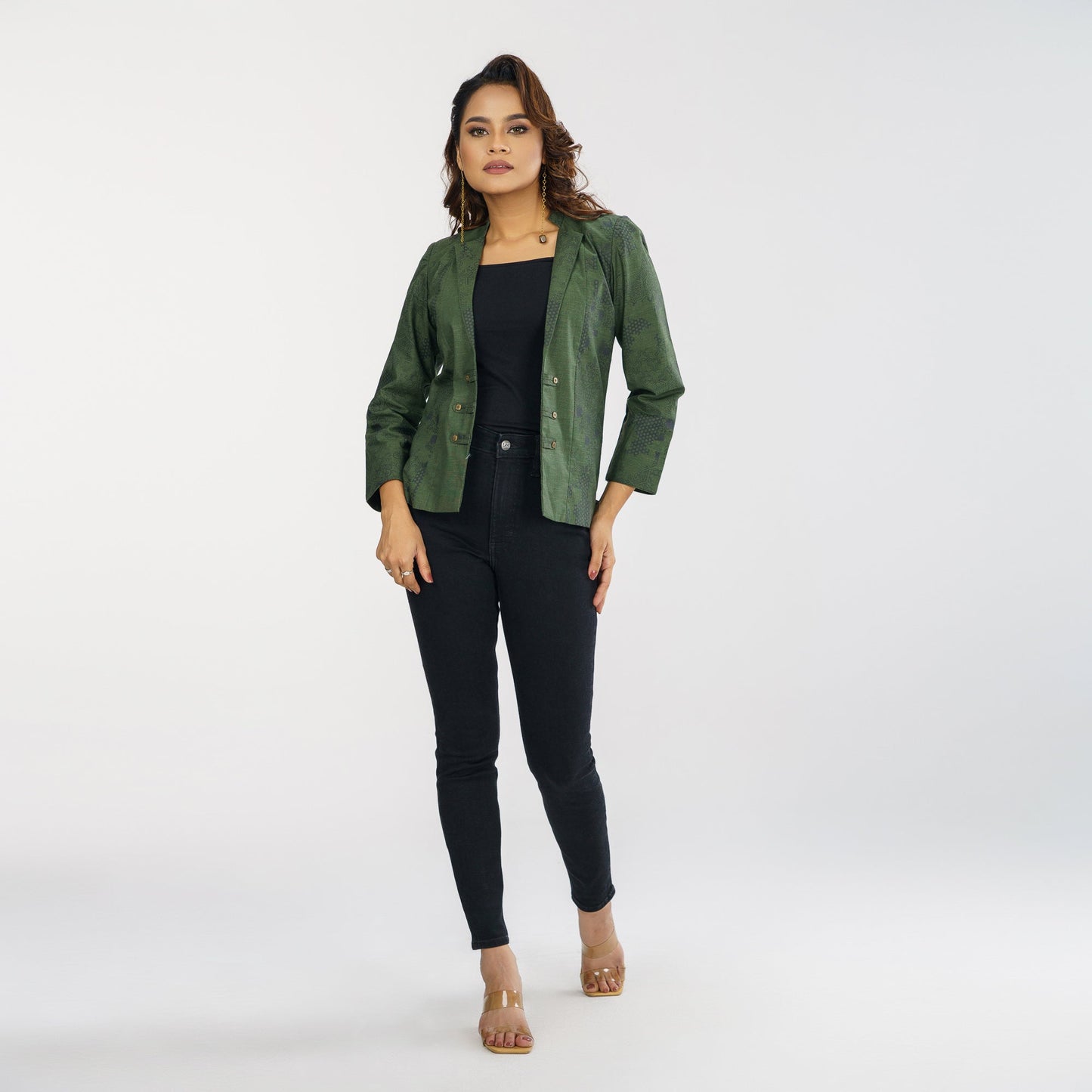 Women’s Green Ethnic Jacket