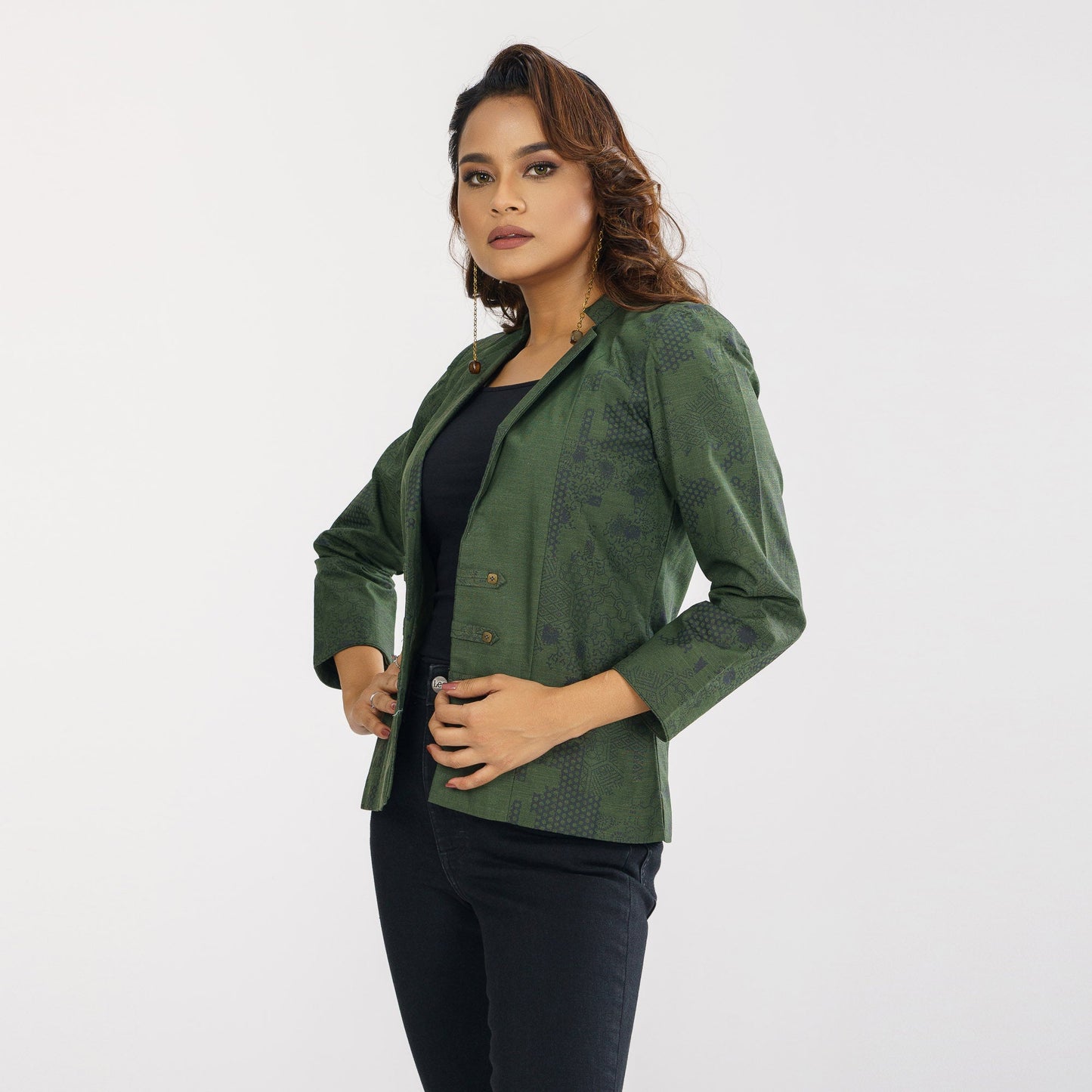 Women’s Green Ethnic Jacket