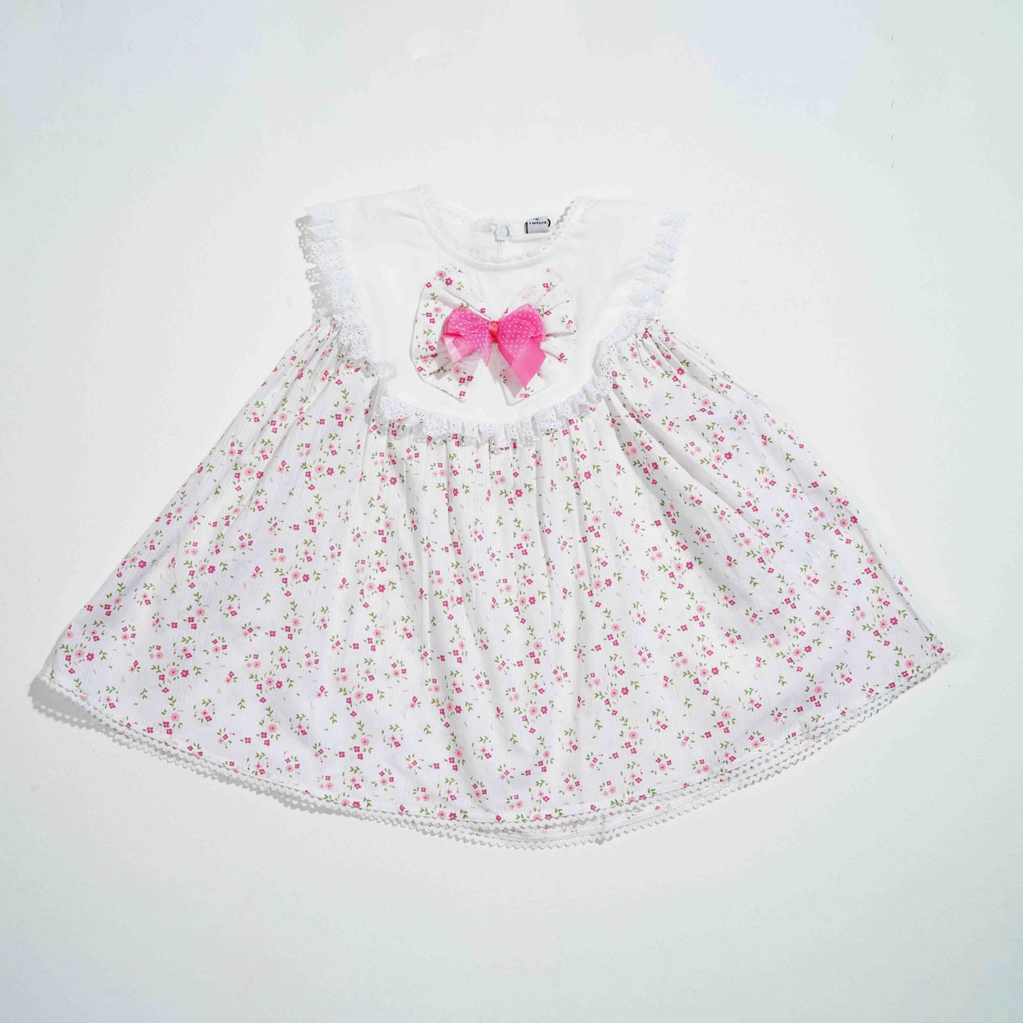 NEW BORN GIRLS FROCK- OFF WHITE