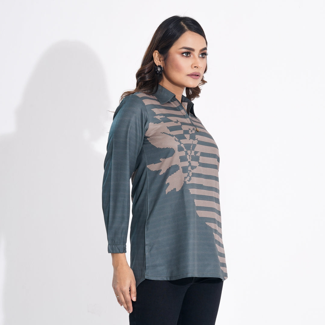 Women Green Ethnic Top