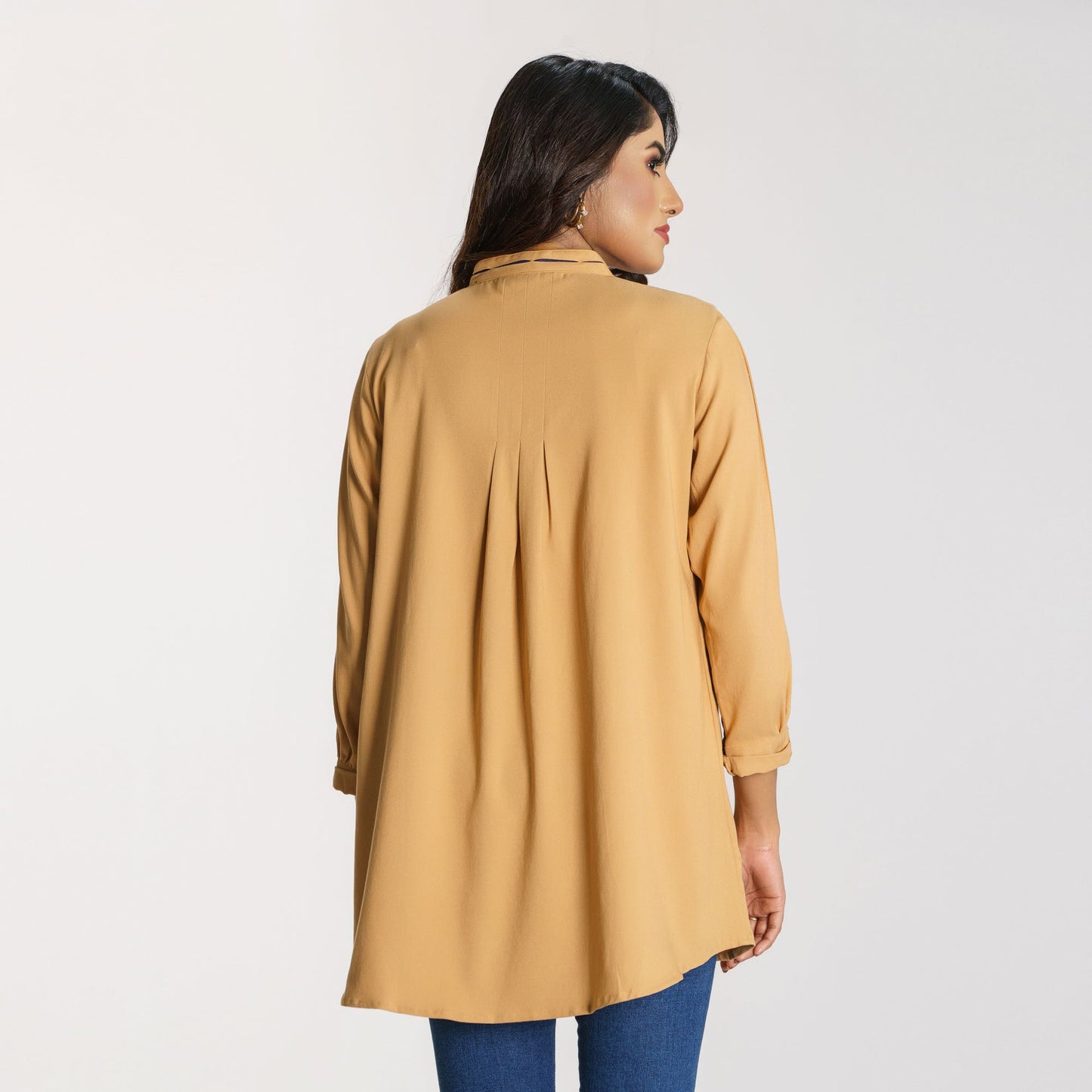 Women's Beige Workwear Top