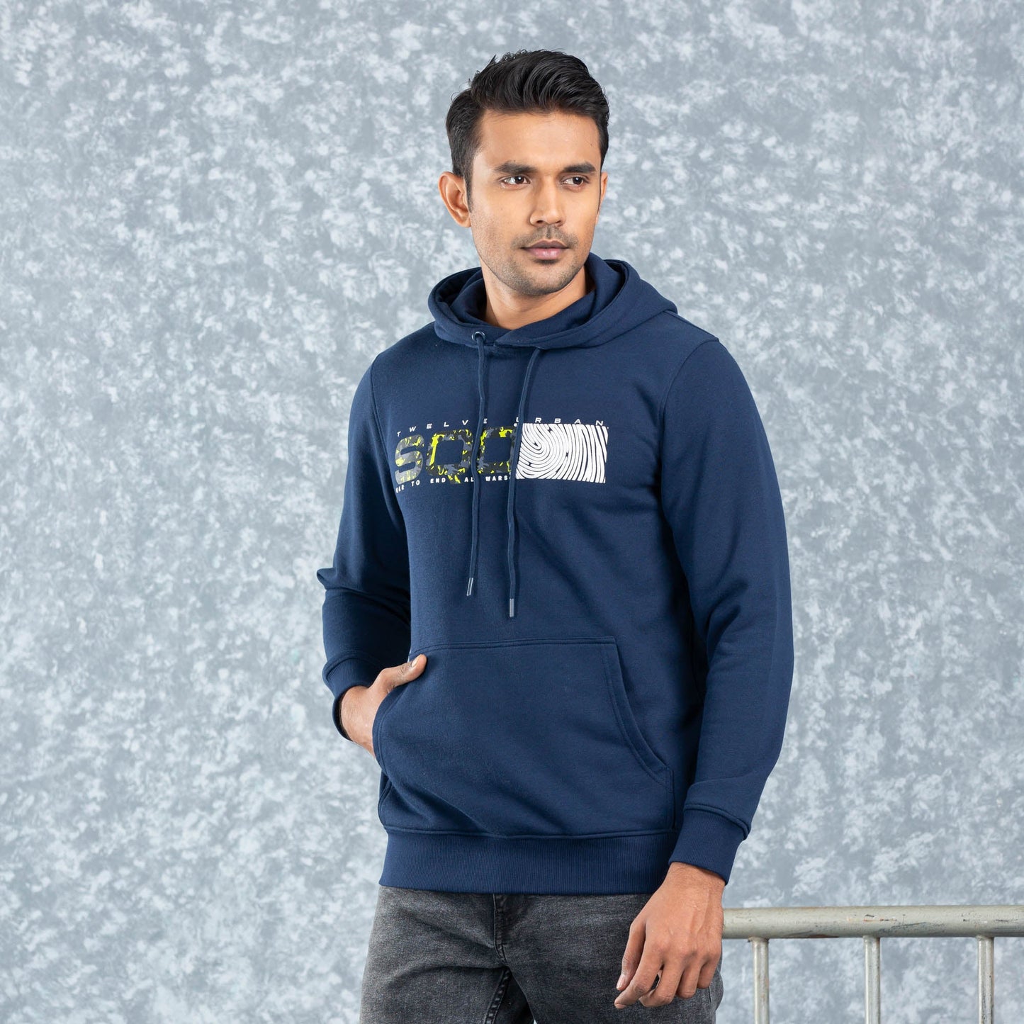 MENS HOODIE- NAVY