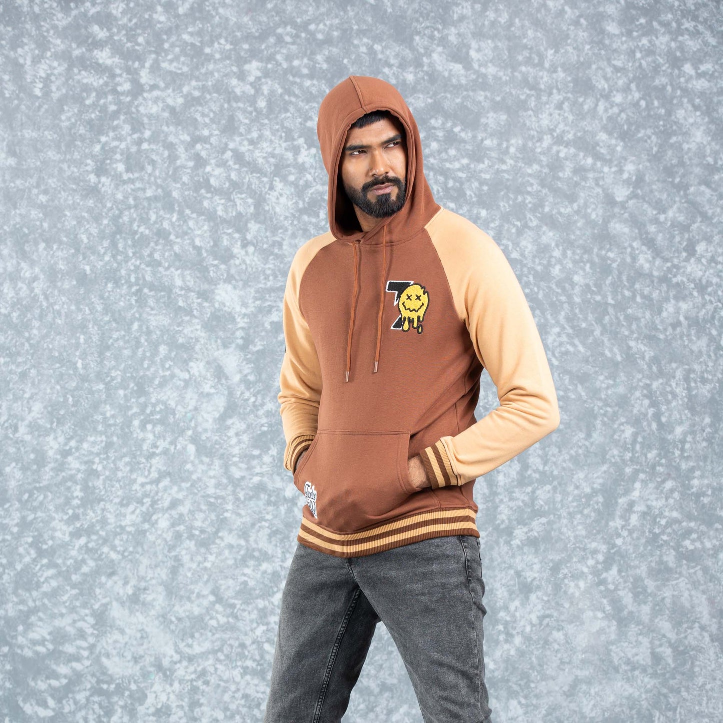 MENS HOODIE- BROWN