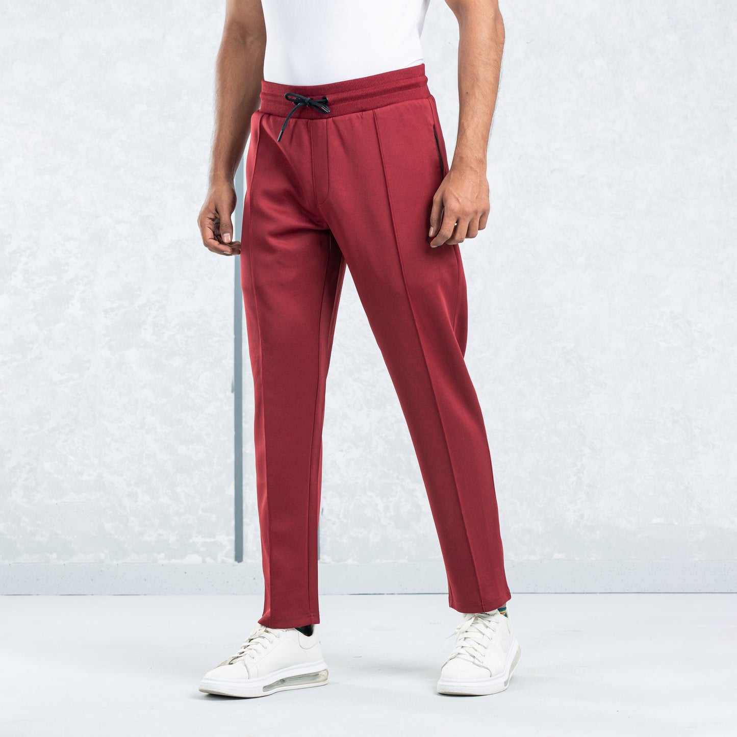 Mens Joggers- Maroon Melange