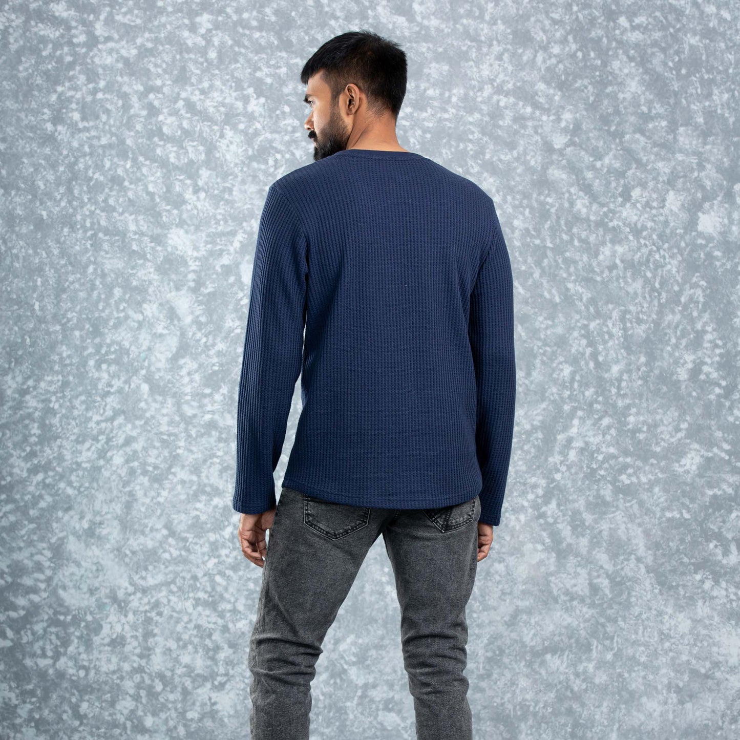 MENS L/S T-SHIRT-NAVY