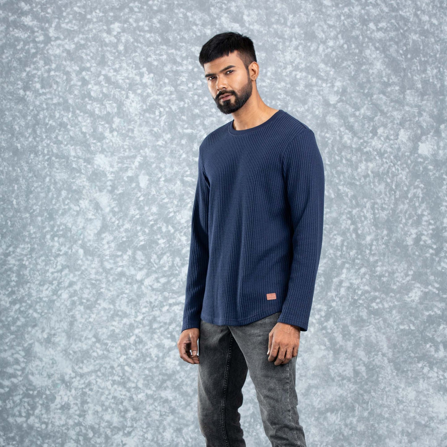 MENS L/S T-SHIRT-NAVY