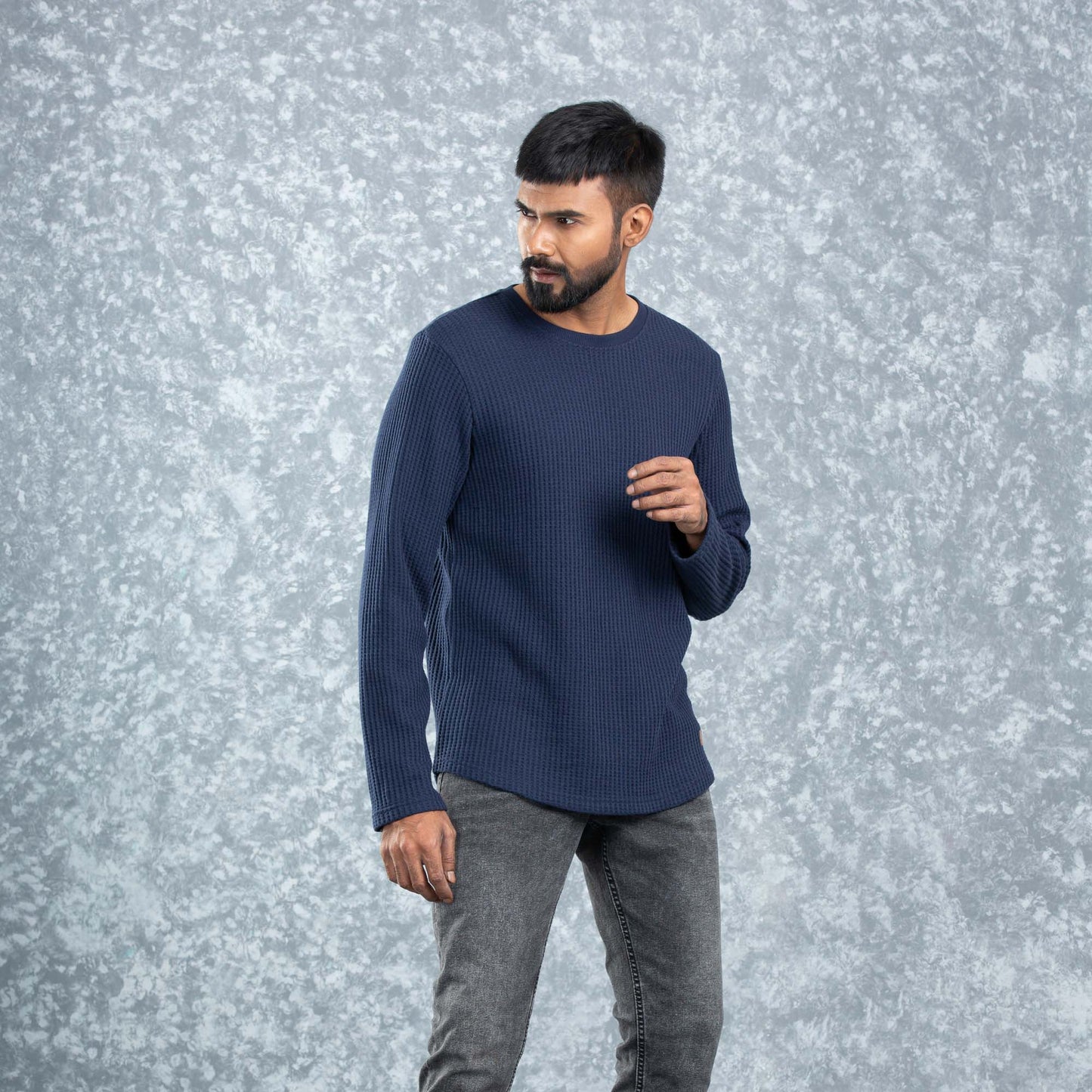 MENS L/S T-SHIRT-NAVY