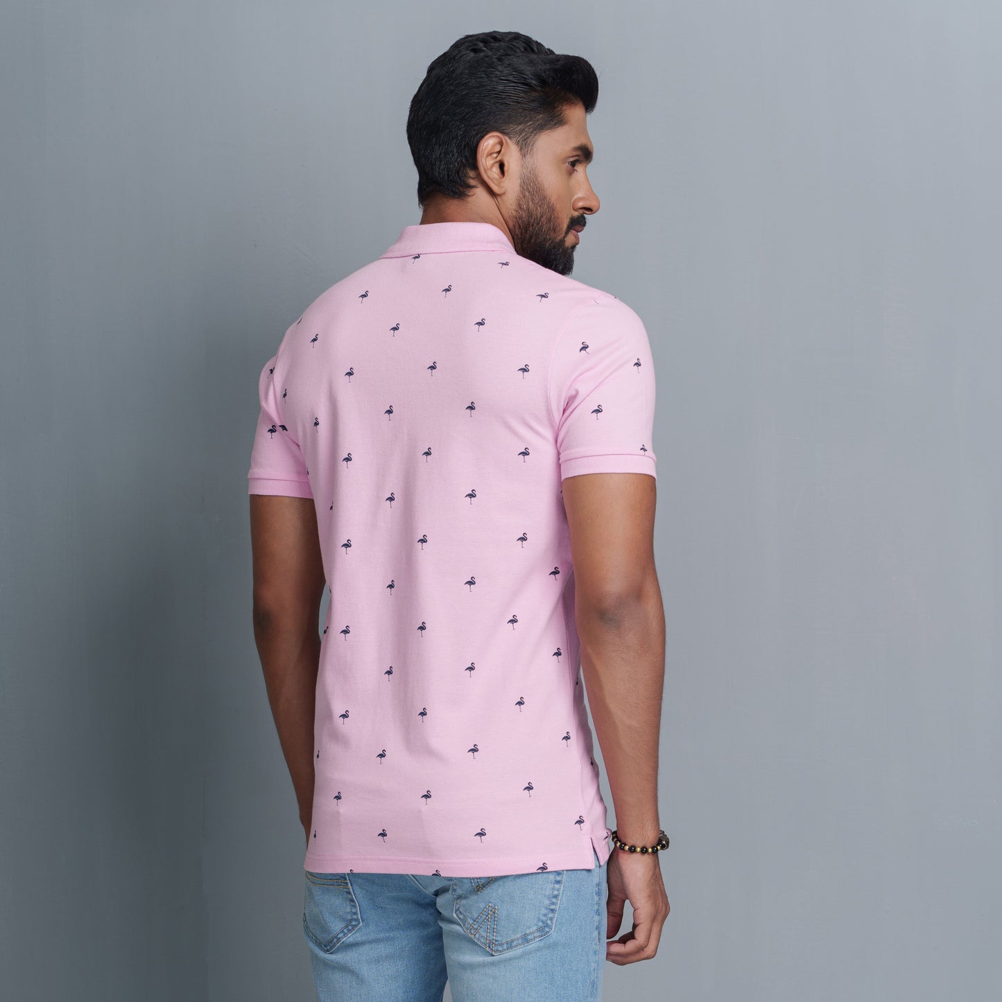 Men's Casual Light Pink Polo